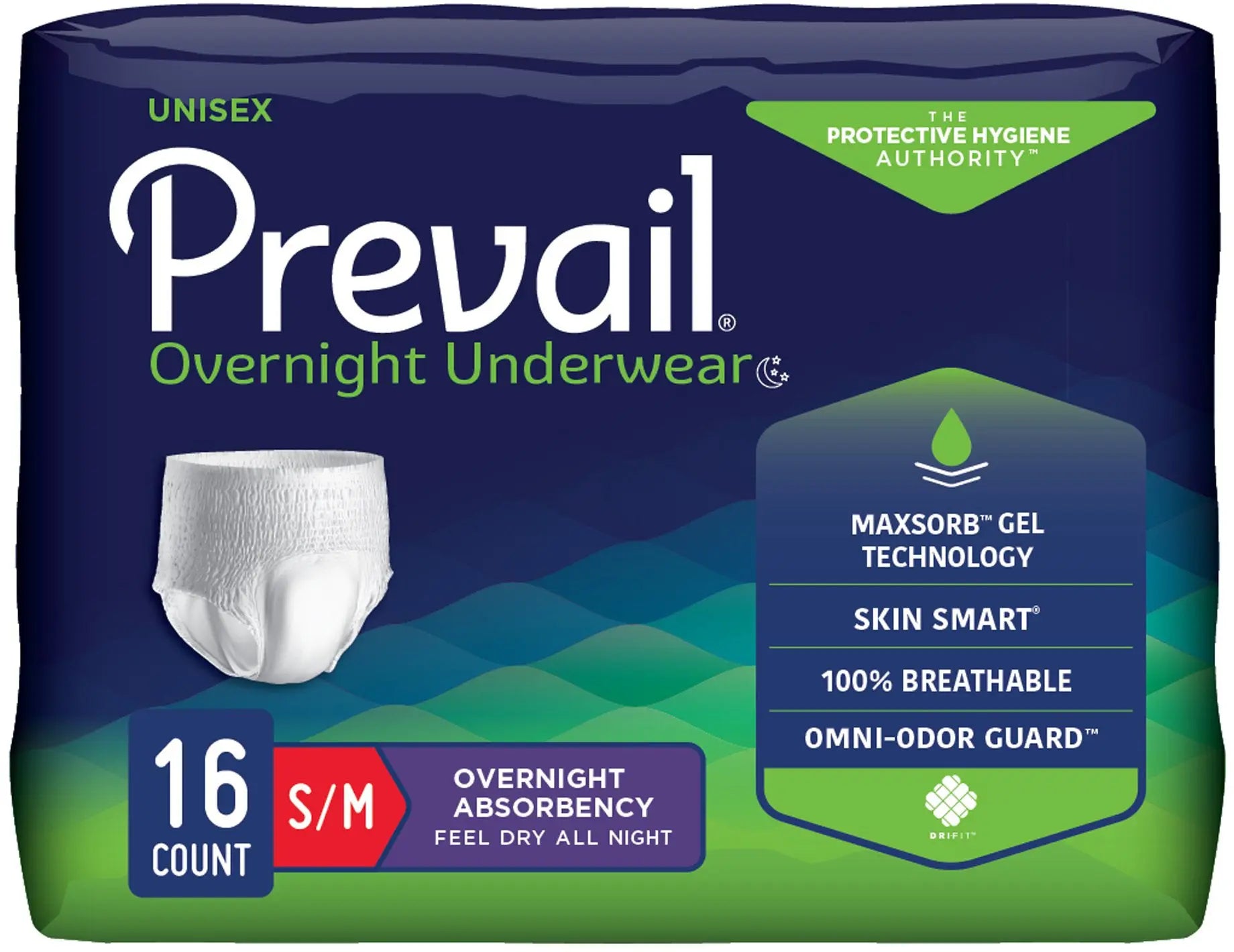 Prevail Overnight Unisex Adult Absorbent Underwear