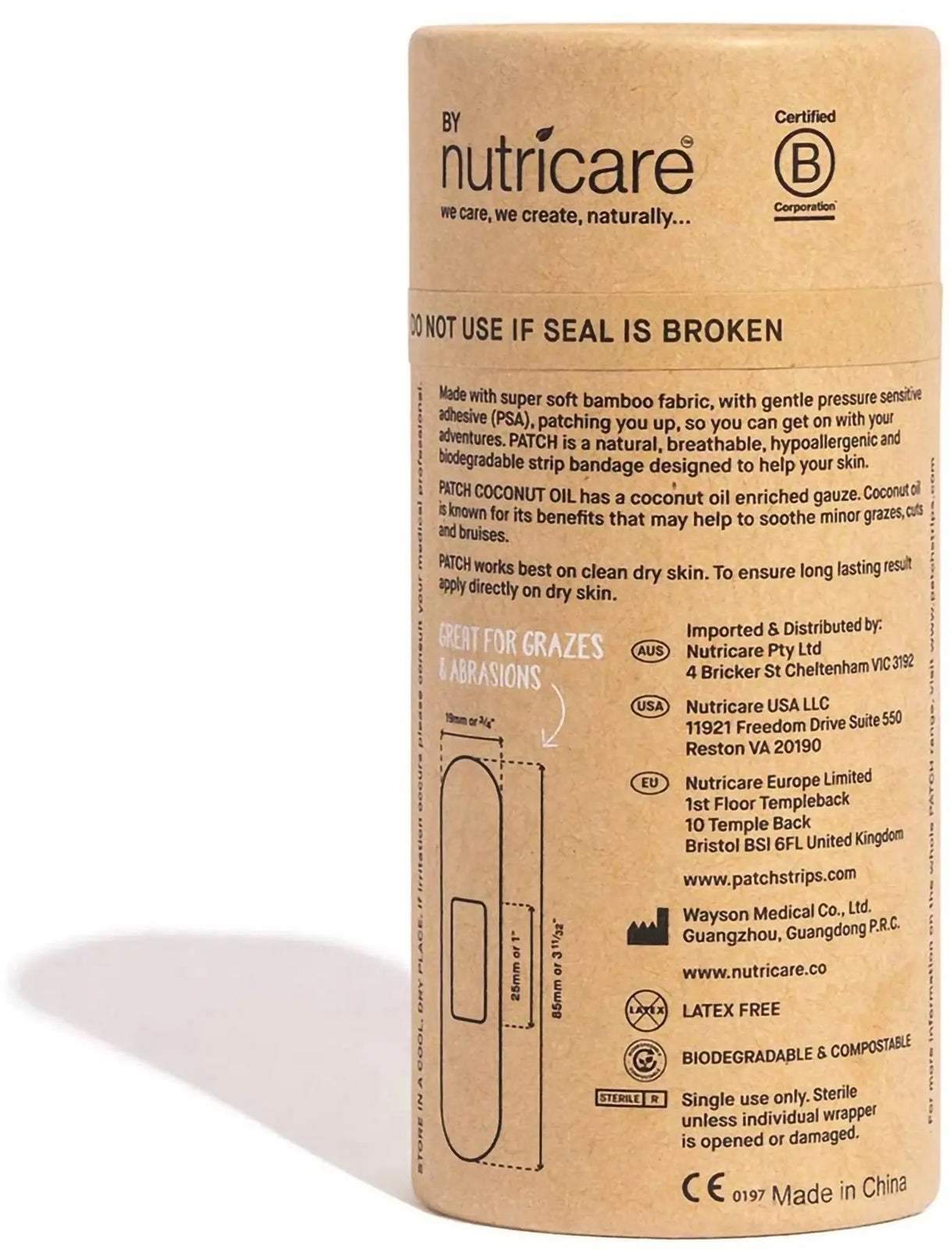 Patch Kids Adhesive Strip With Coconut Oil