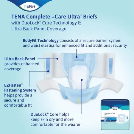 TENA Complete + Care Ultra Unisex Adult Incontinence Brief