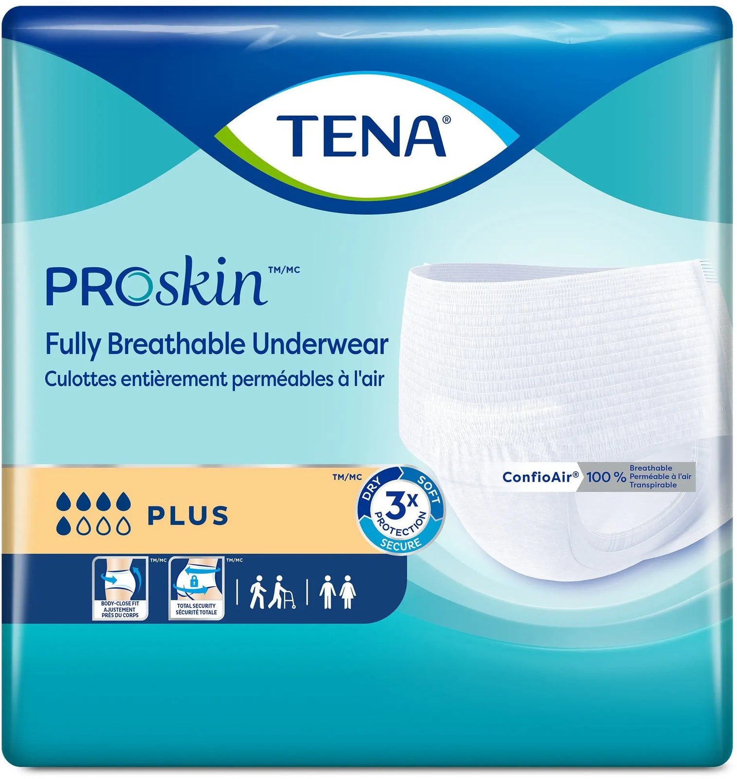 TENA ProSkin Plus Unisex Adult Absorbent Underwear