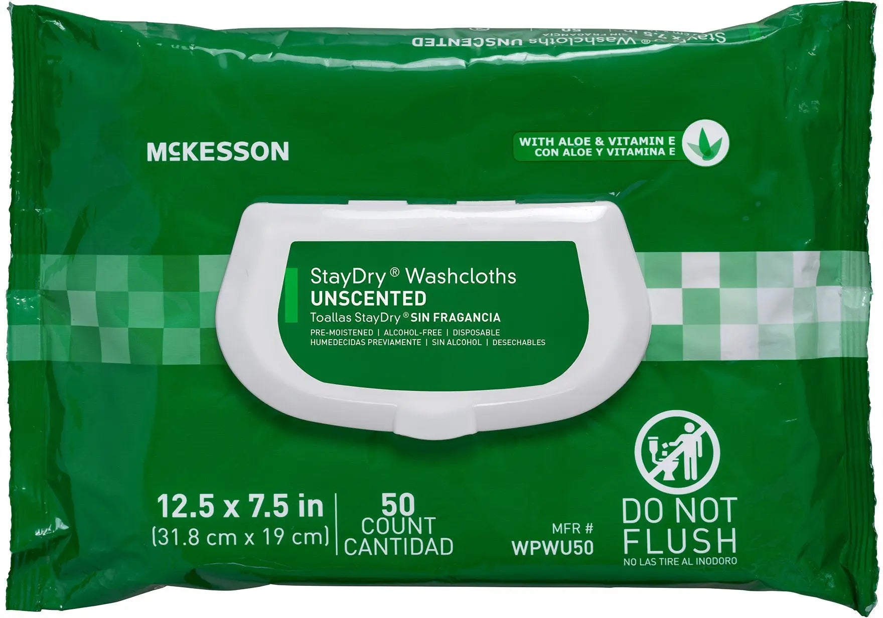 StayDry Unscented Disposable Washcloths with Aloe