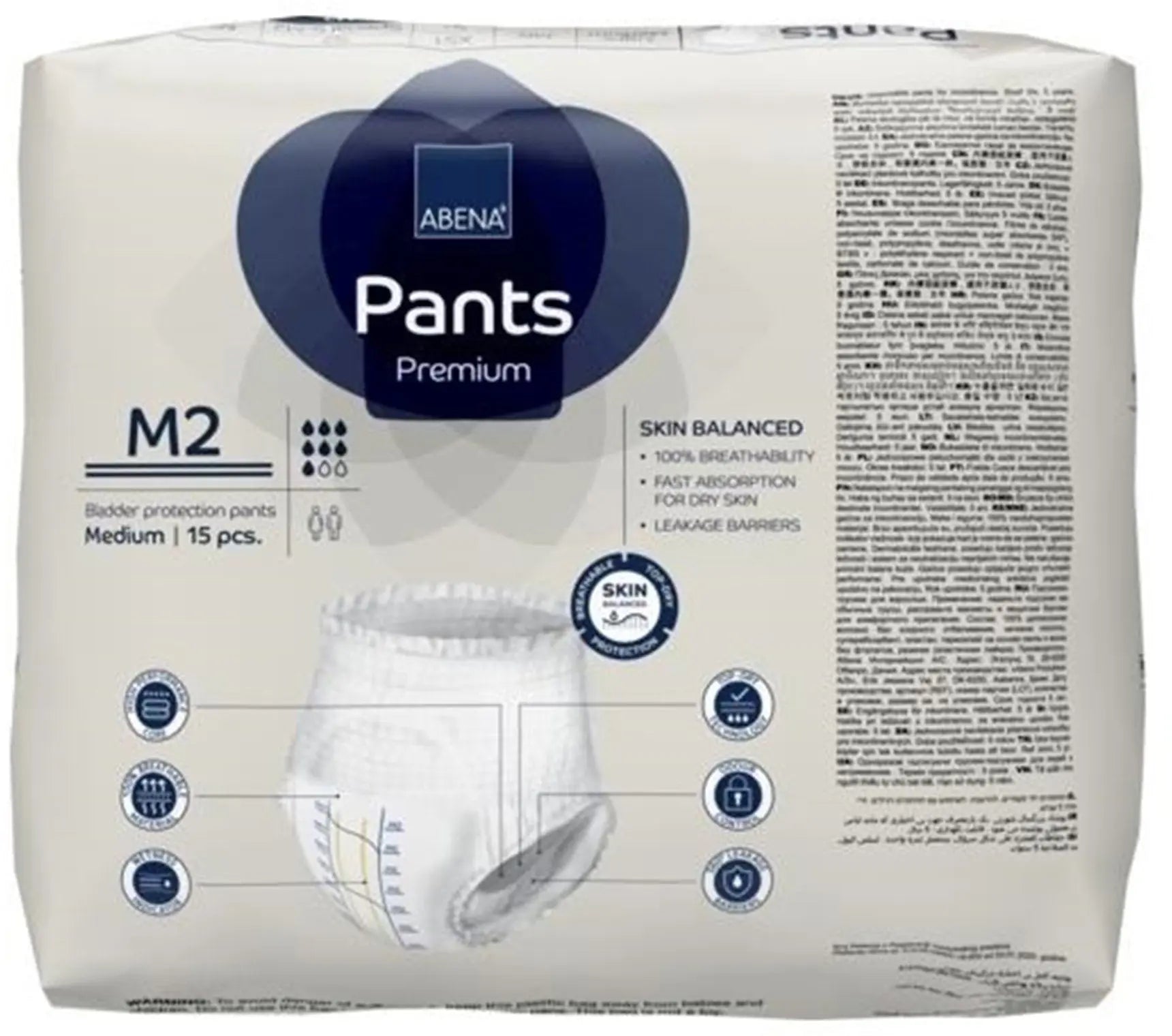 Abena Premium Pants M2 Unisex Adult Absorbent Underwear