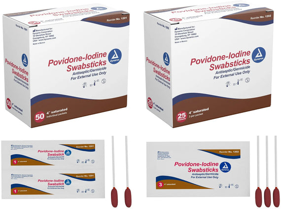Dynarex Povidone Iodine Swabsticks