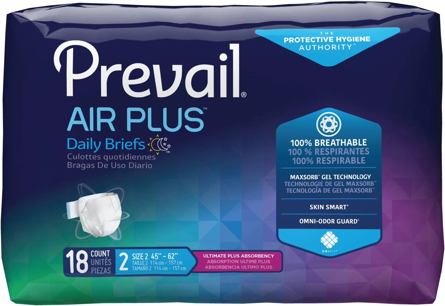 Prevail Air Plus Unisex Adult Incontinence Brief