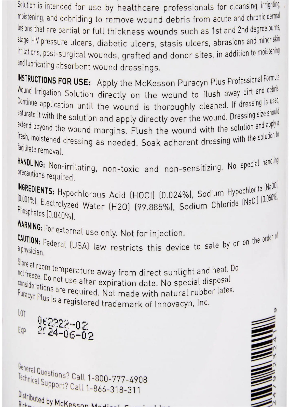 McKesson Puracyn Plus Professional Wound Cleanser