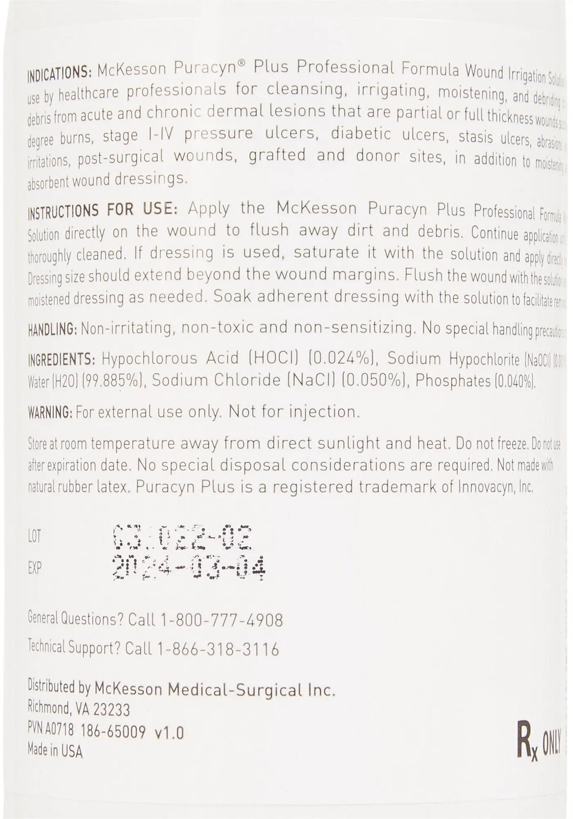 McKesson Puracyn Plus Professional Wound Cleanser