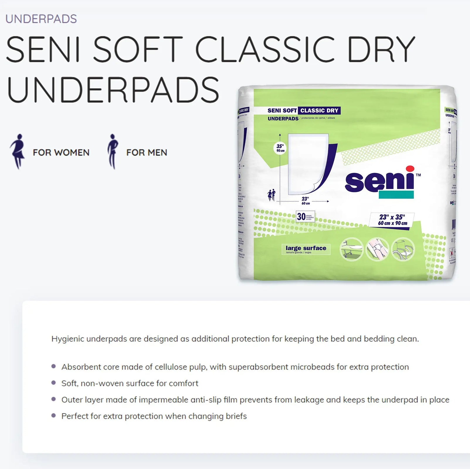 Seni Soft Classic Dry Disposable Underpad