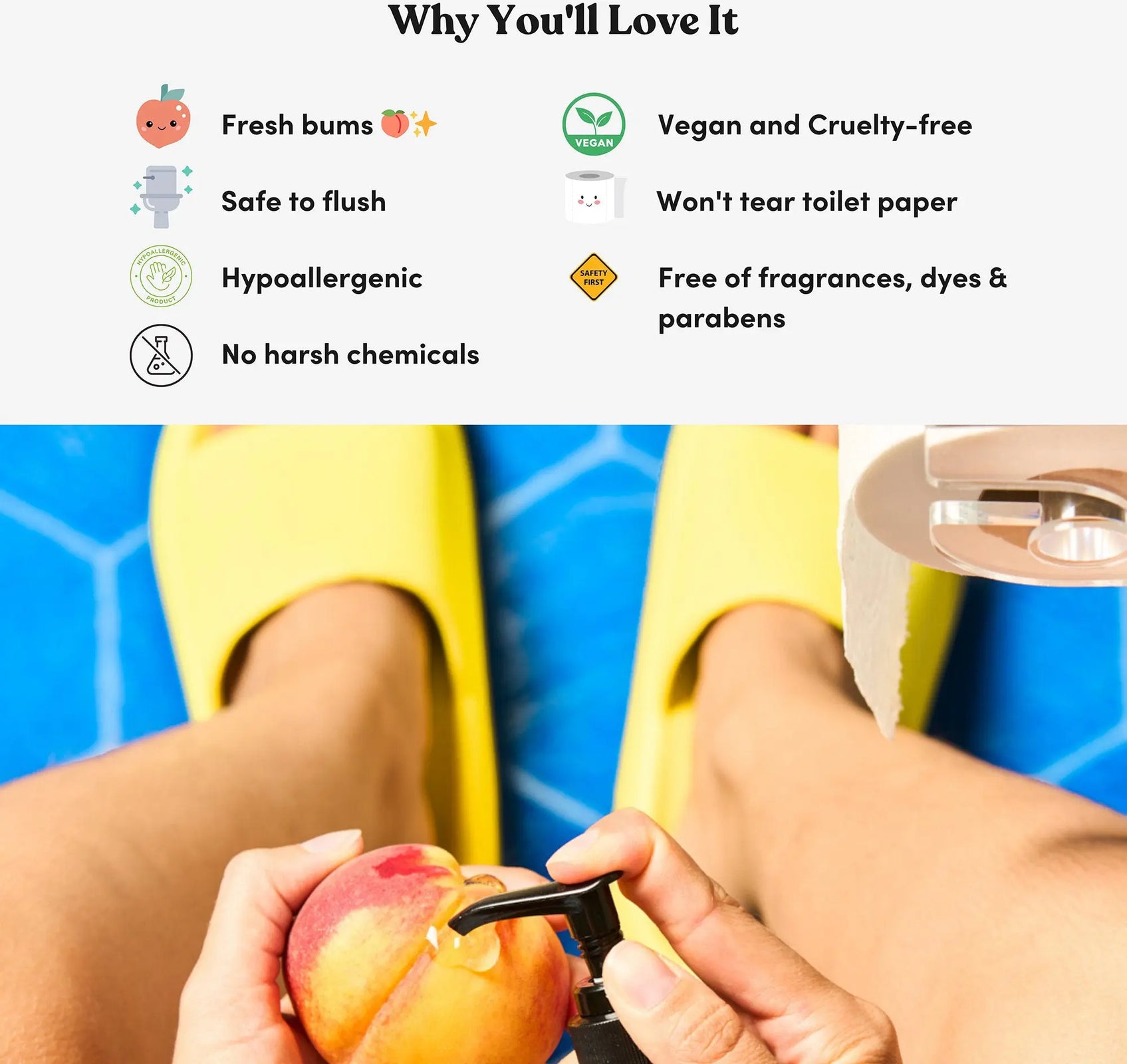 Fresh Peaches Toilet Paper Gel