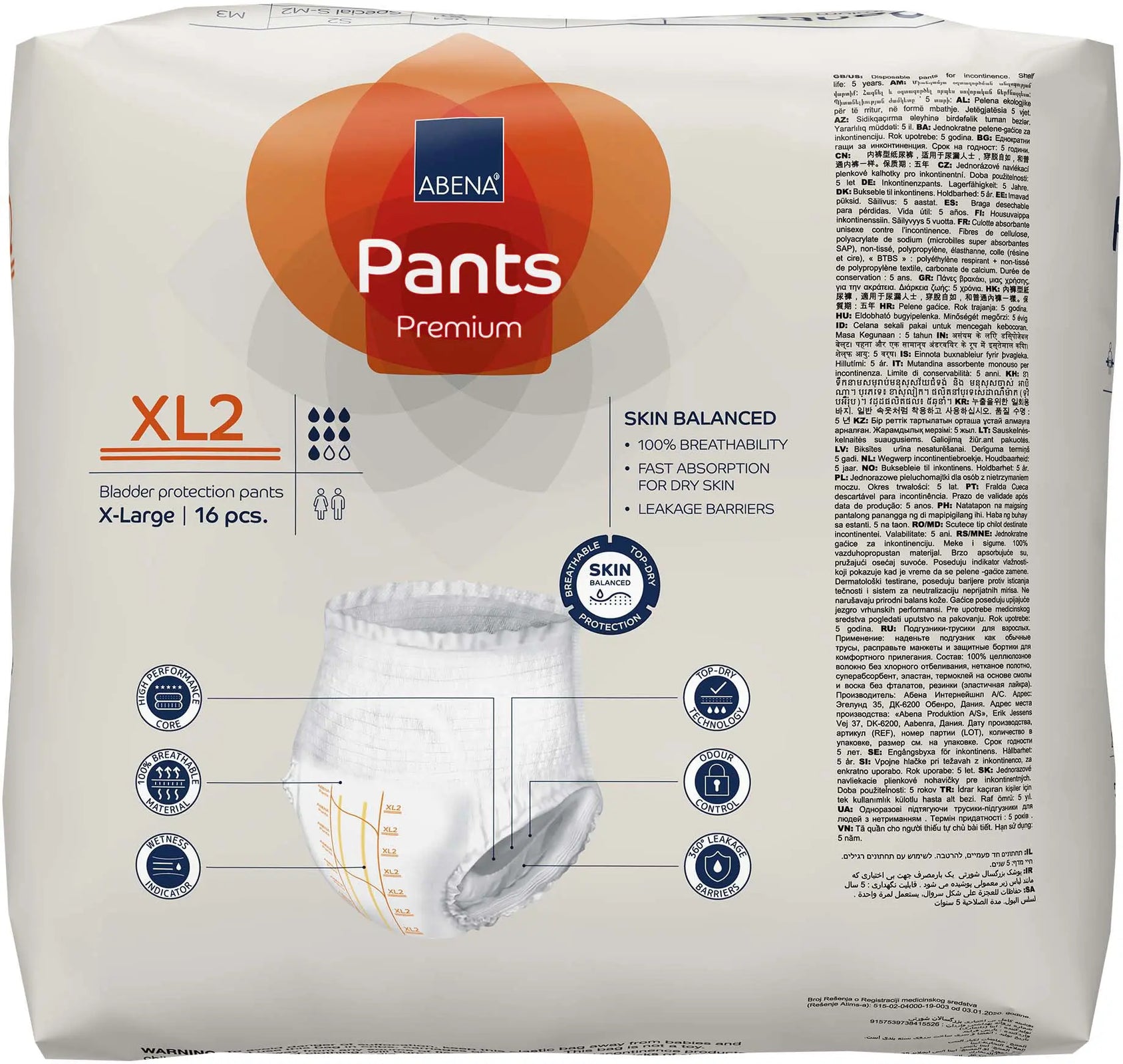 Abena Premium Pants XL2 Unisex Adult Absorbent Underwear