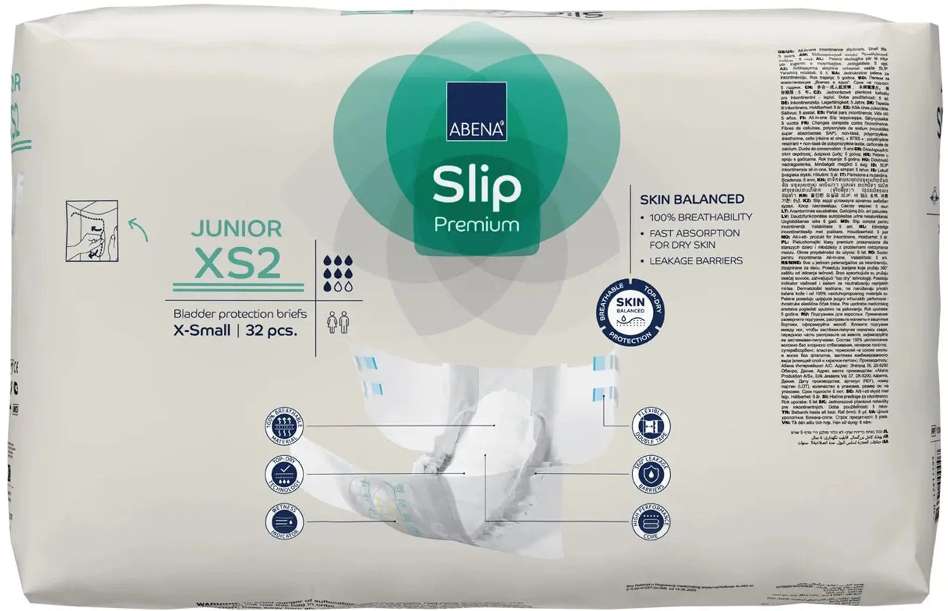 Abena Slip Premium Junior XS2 Unisex Youth Incontinence Brief