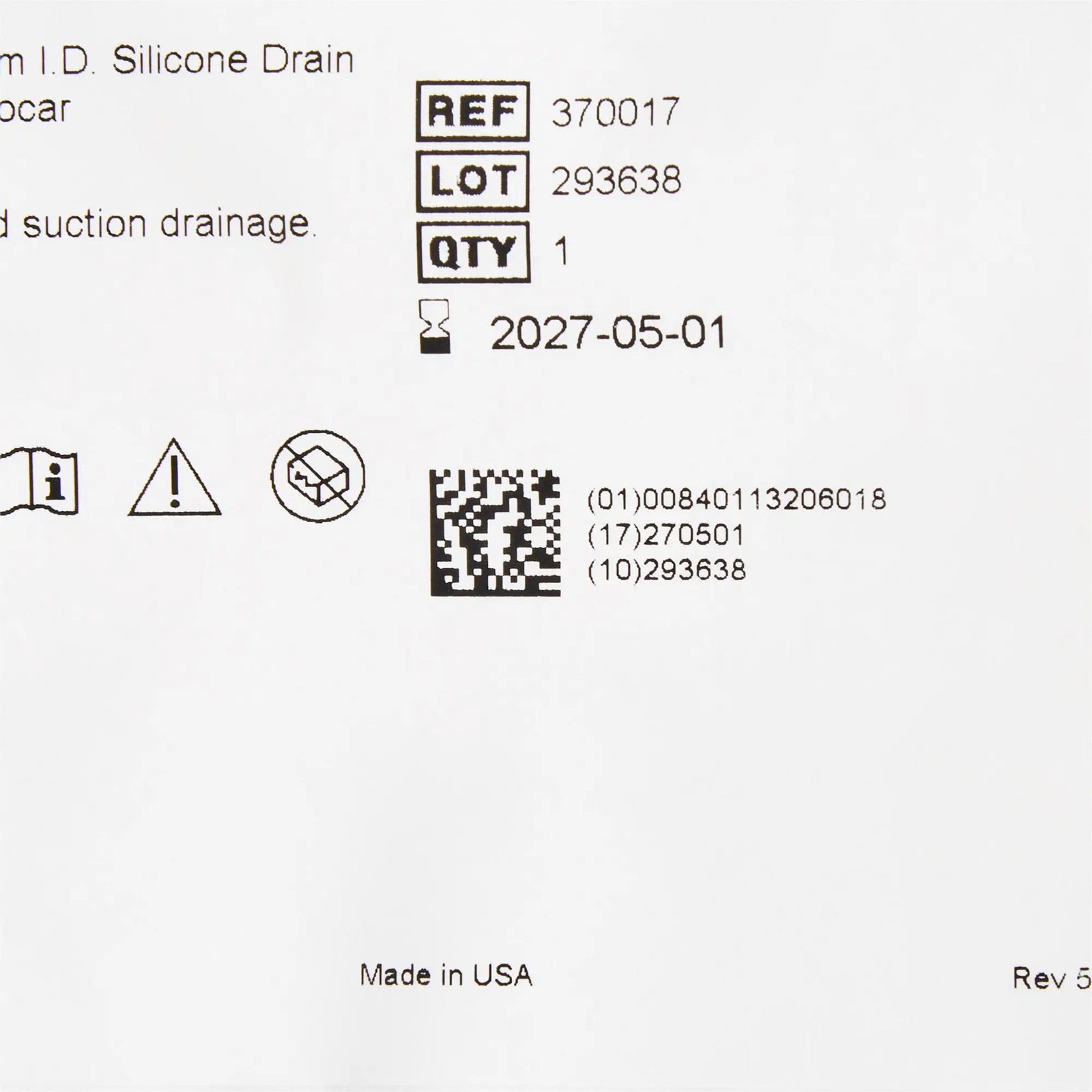 McKesson Wound Drain with Trocar