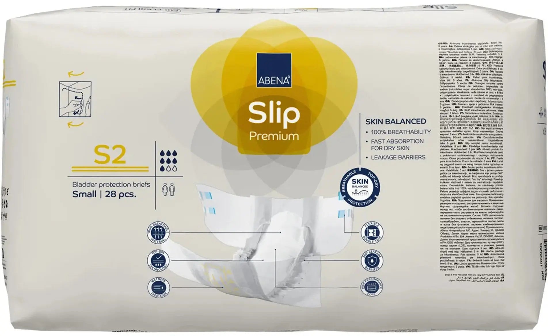 Abena Slip Premium S2 Unisex Adult Incontinence Brief