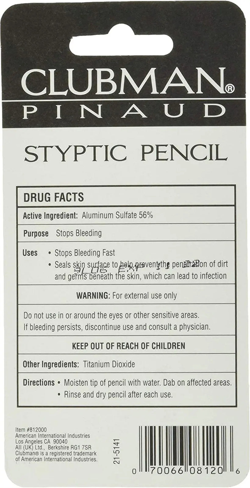 Clubman Styptic Pencil