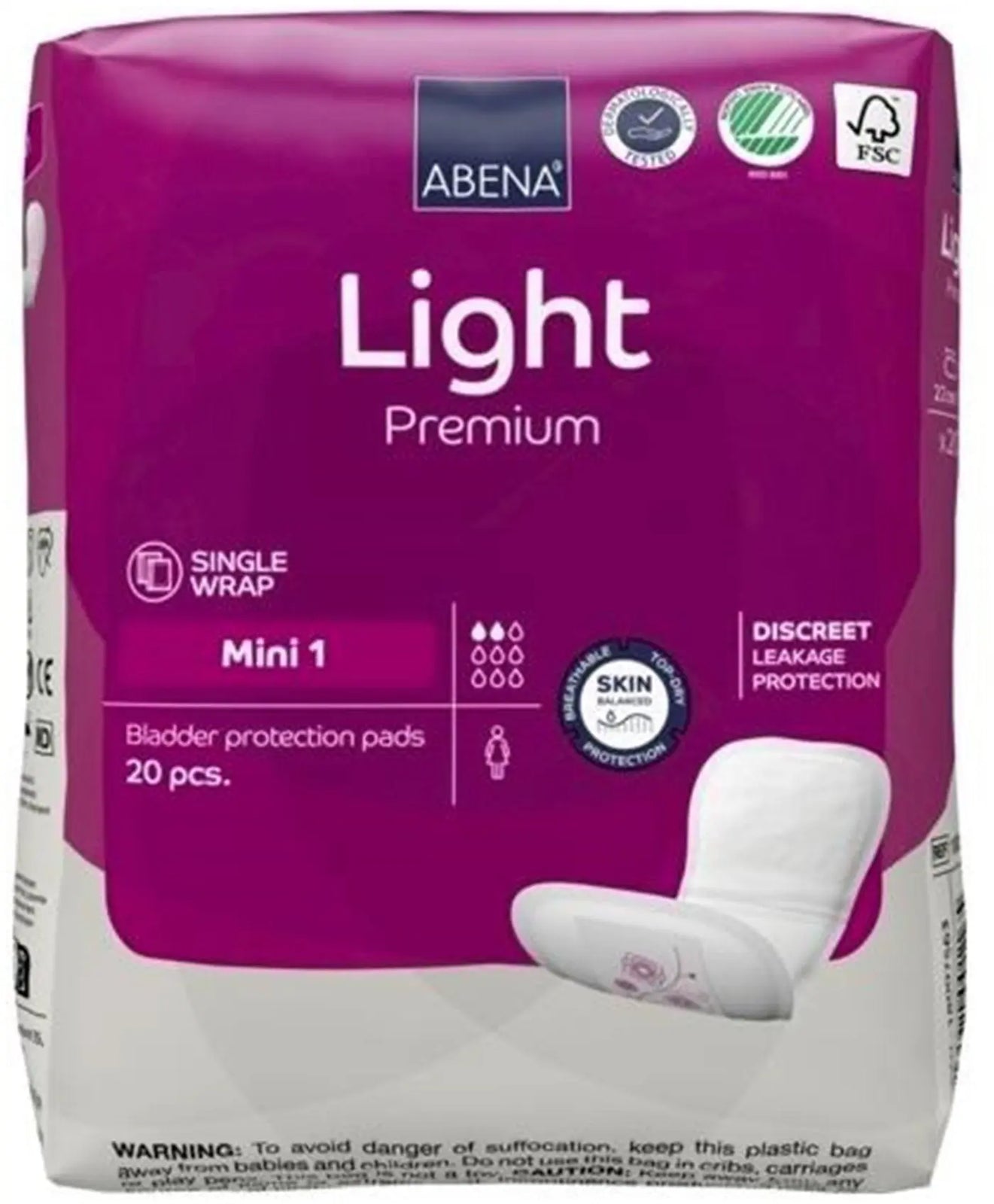 Abena Premium Light Mini Bladder Control Pad