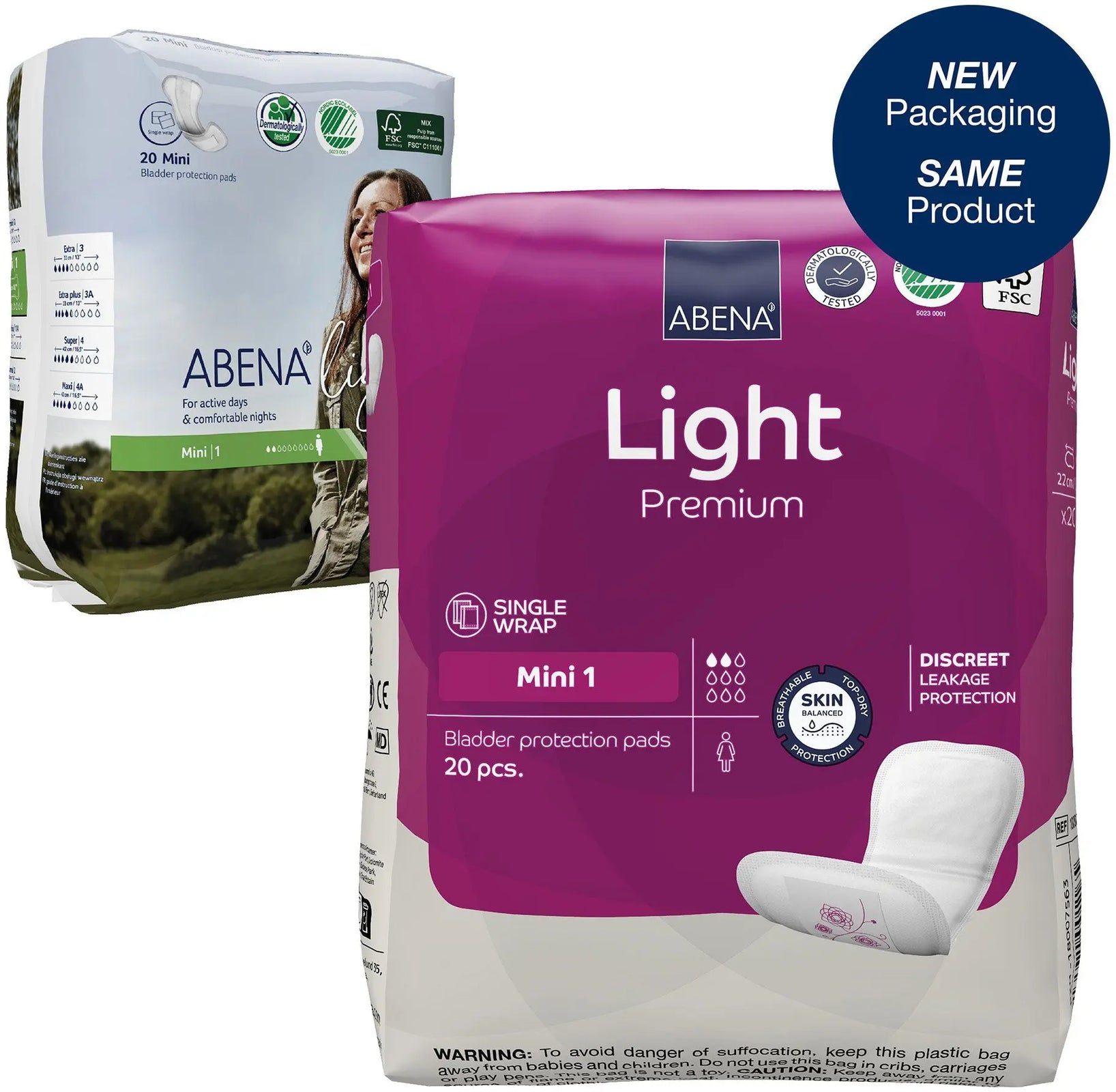 Abena Premium Light Mini Bladder Control Pad