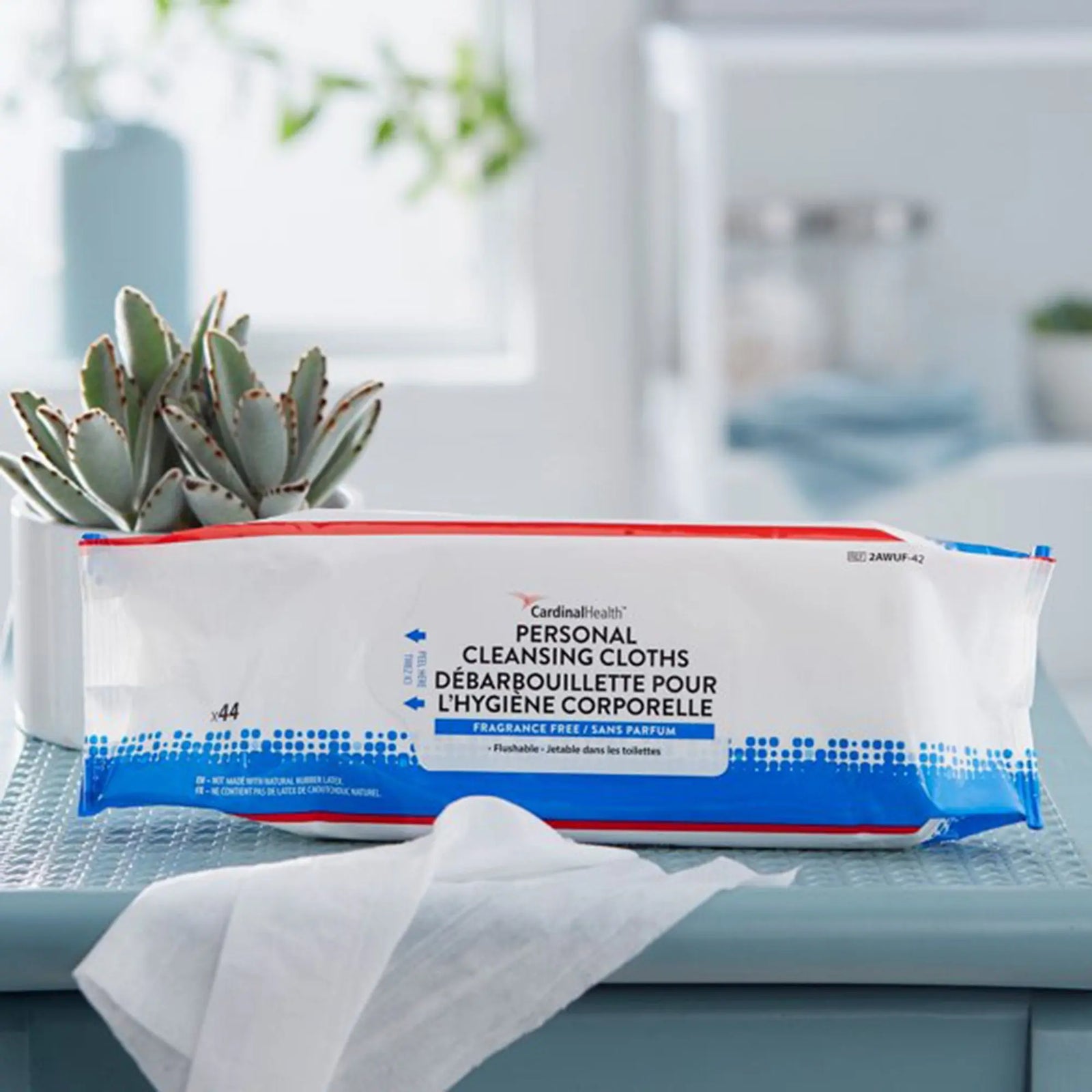 Cardinal Health Wings Flushable Rinse-Free Personal Wipe