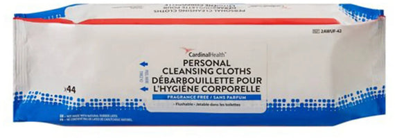 Cardinal Health Wings Flushable Rinse-Free Personal Wipe
