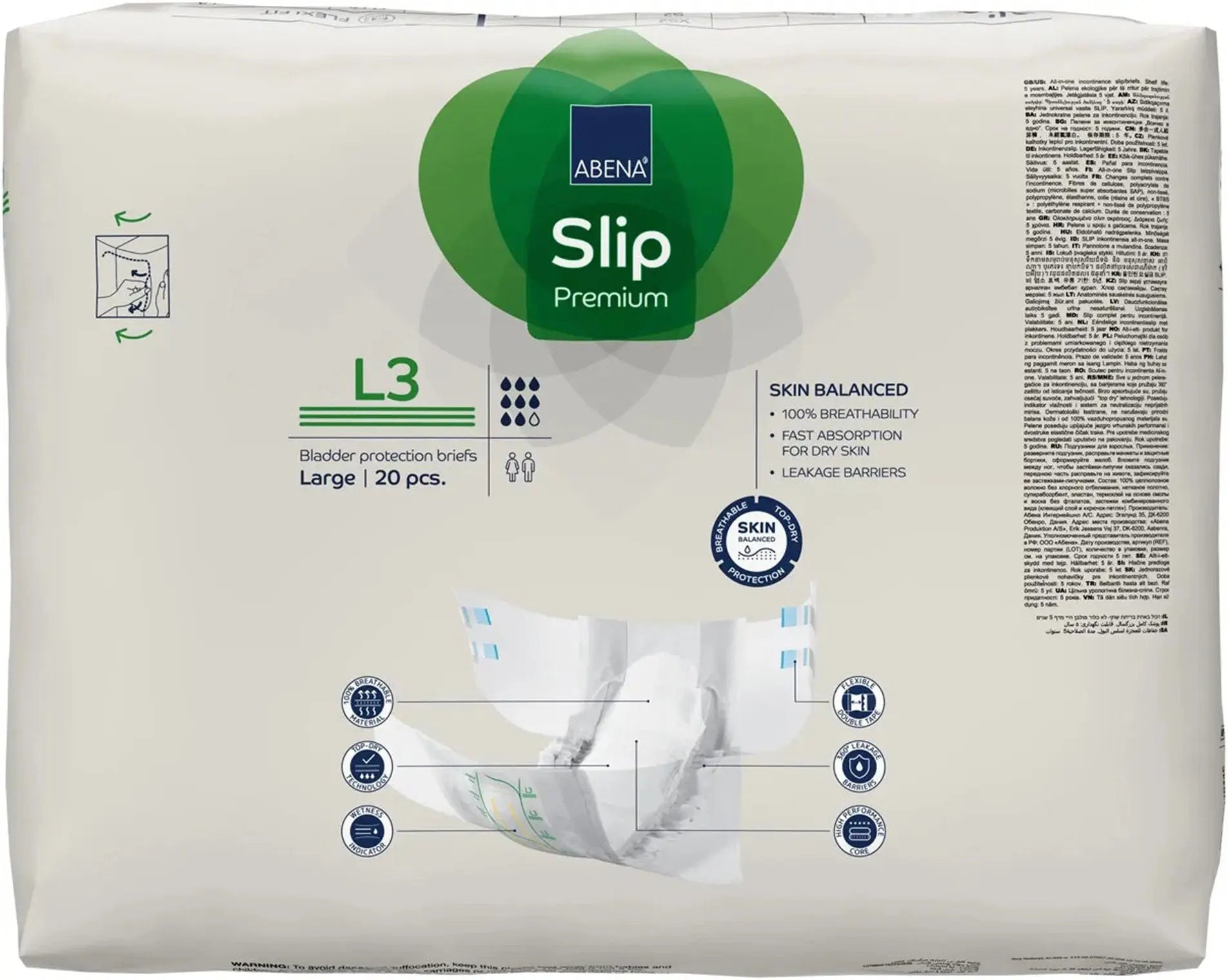 Abena Slip Premium L3 Unisex Adult Incontinence Brief