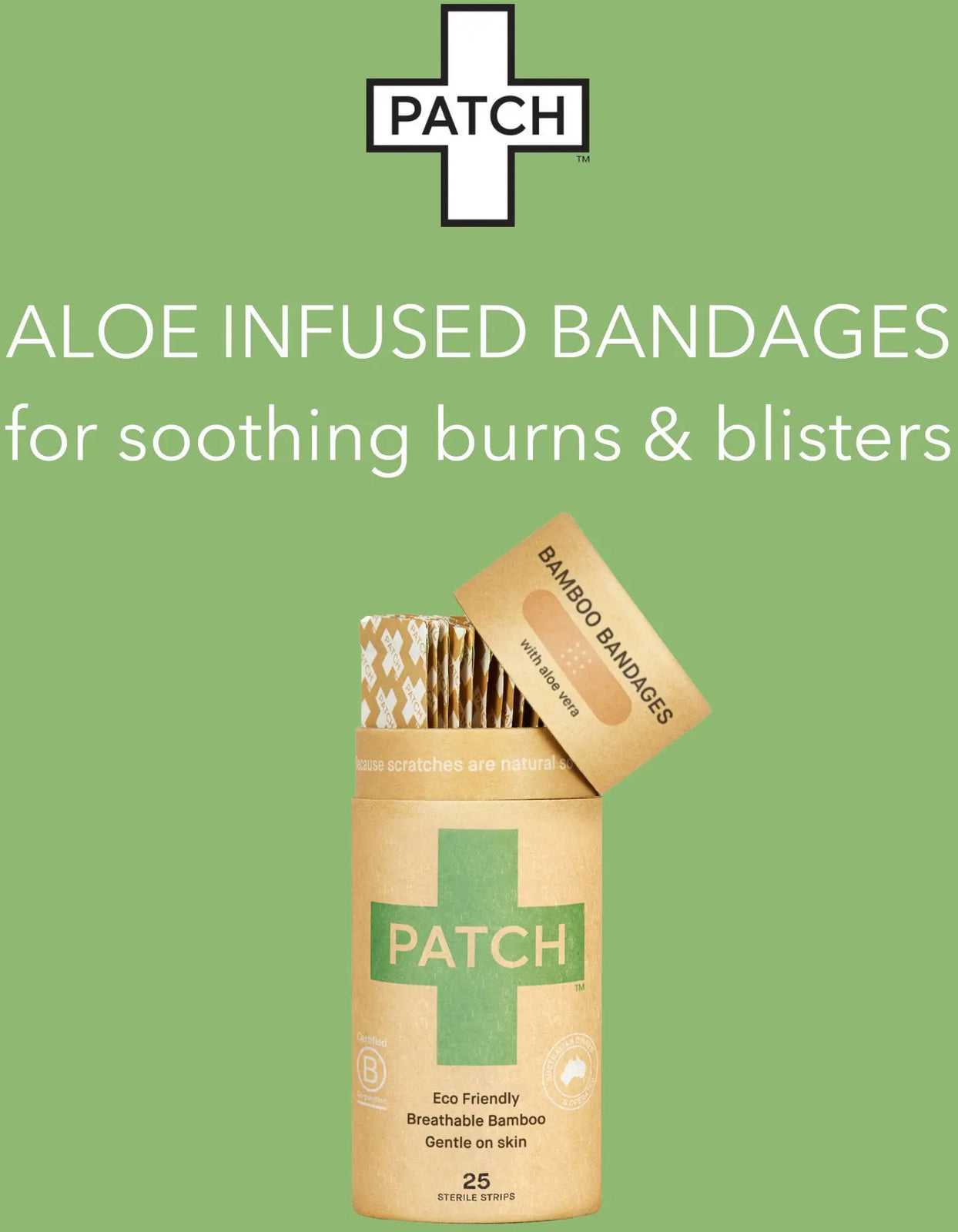 Patch Adhesive Strip With Aloe Vera