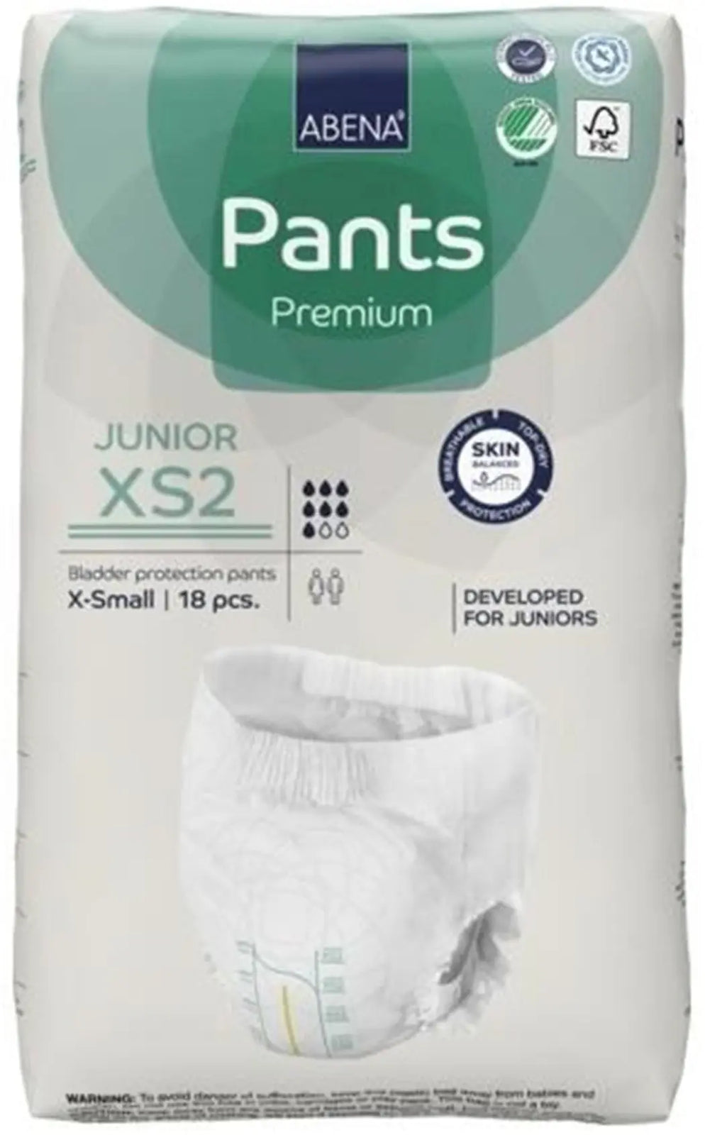 Abena Premium Pants Junior XS2 Unisex Youth Absorbent Underwear