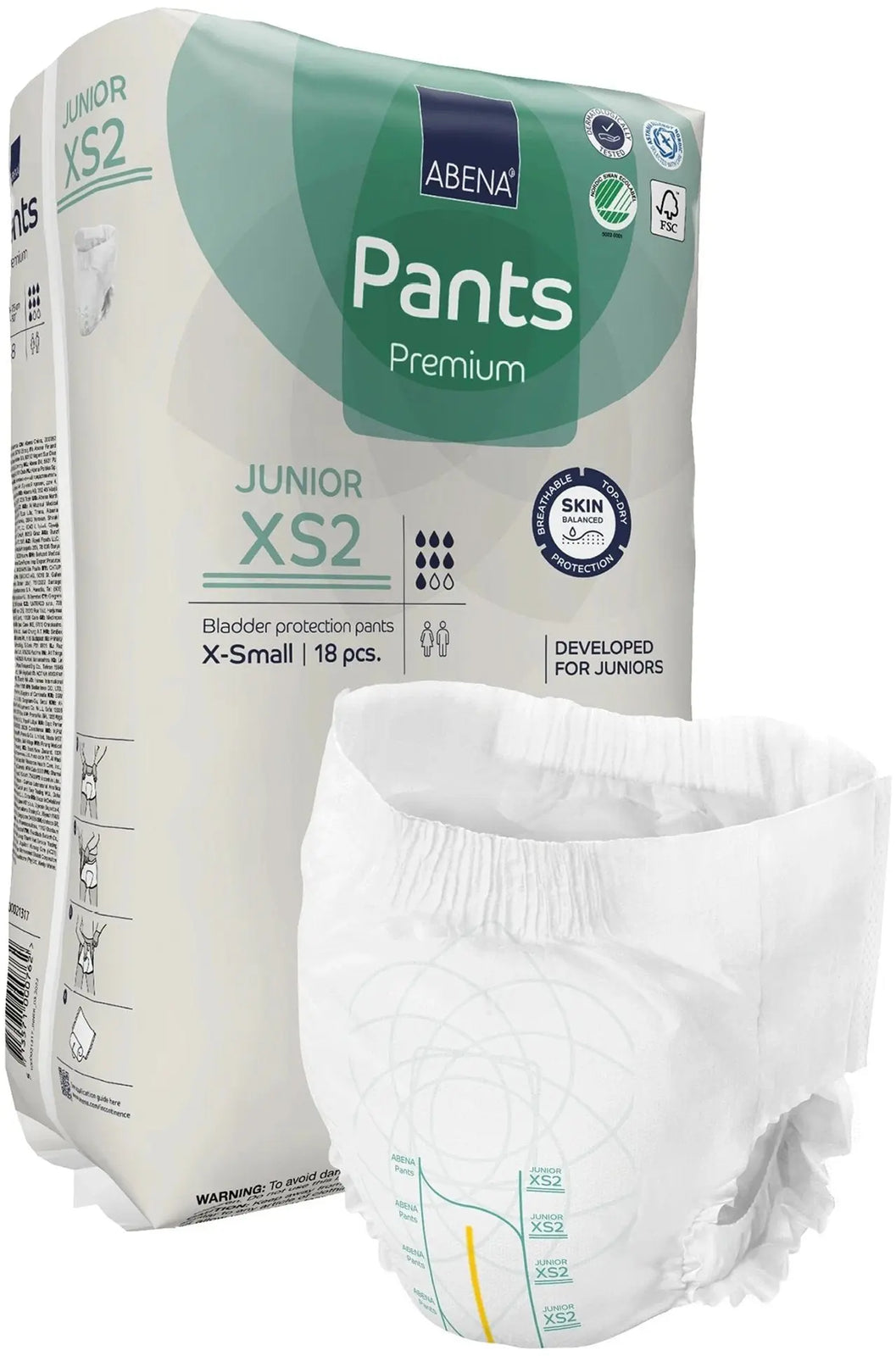Abena Premium Pants Junior XS2 Unisex Youth Absorbent Underwear