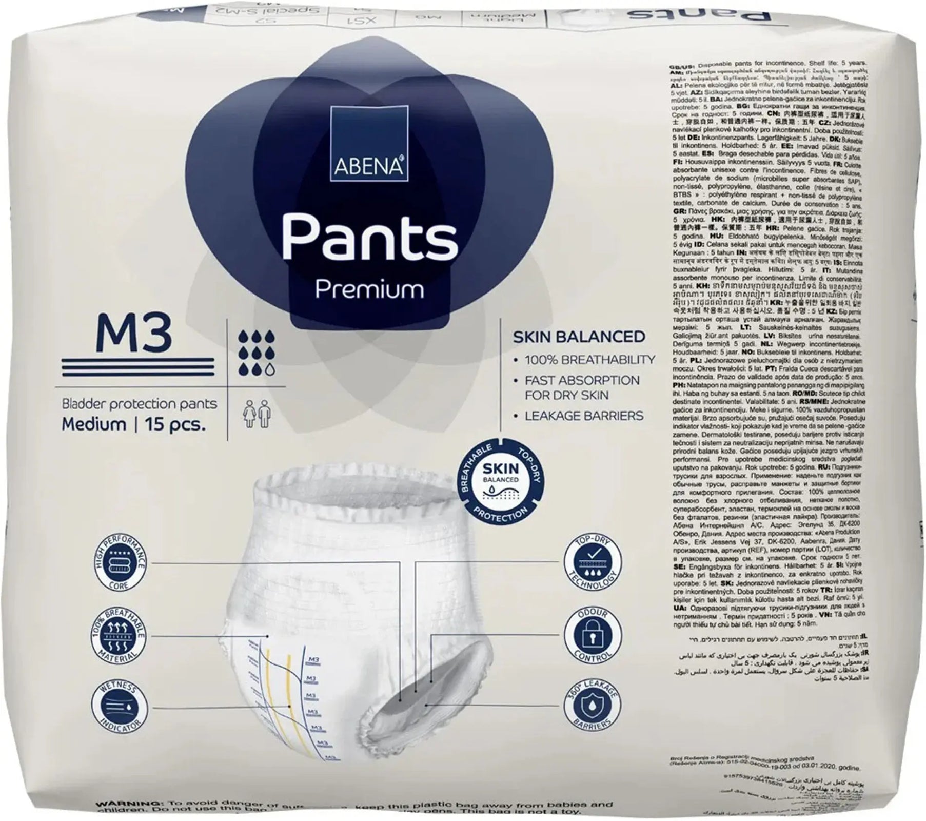 Abena Premium Pants M3 Unisex Adult Absorbent Underwear