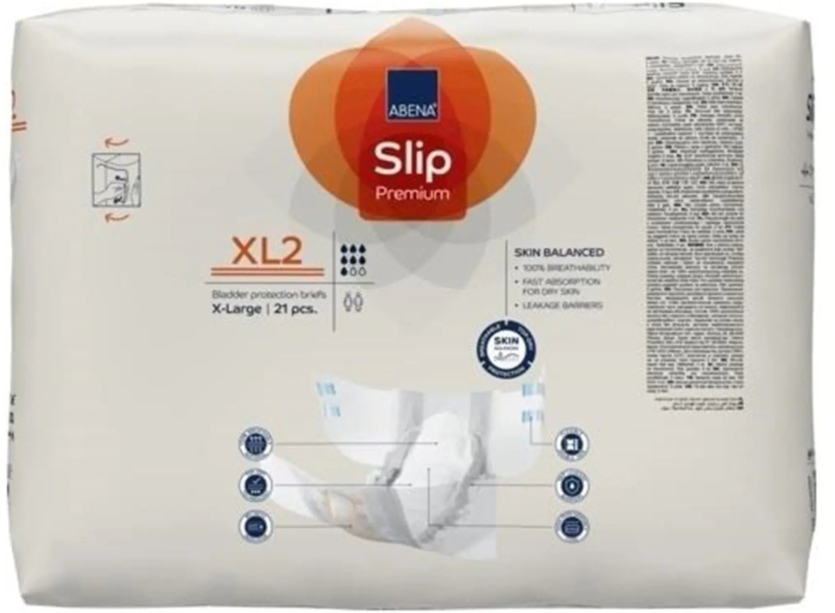 Abena Slip Premium XL2 Unisex Adult Incontinence Brief