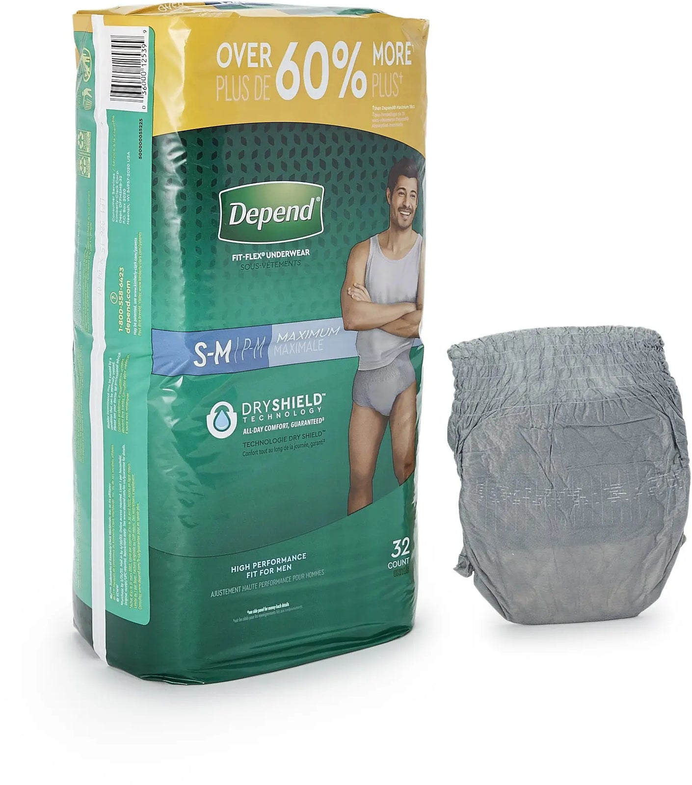 Depend FIT-FLEx Male Adult Absorbent Underwear Pull On with Tear Away Seams  x-Large Disposable Heavy Absorbency, 15 EA/PK - Kimberly Clark Professional  47930 PK - Betty Mills