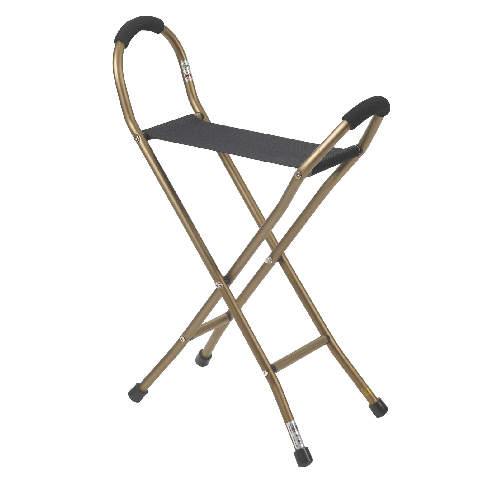Drive™ Aluminum Quad Cane with Sling Seat - 34 Inch Height, Bronze