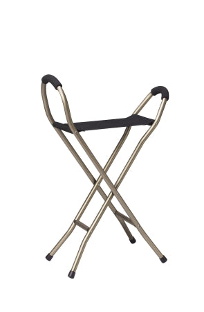 Drive™ Aluminum Quad Cane with Sling Seat - 34 Inch Height, Bronze