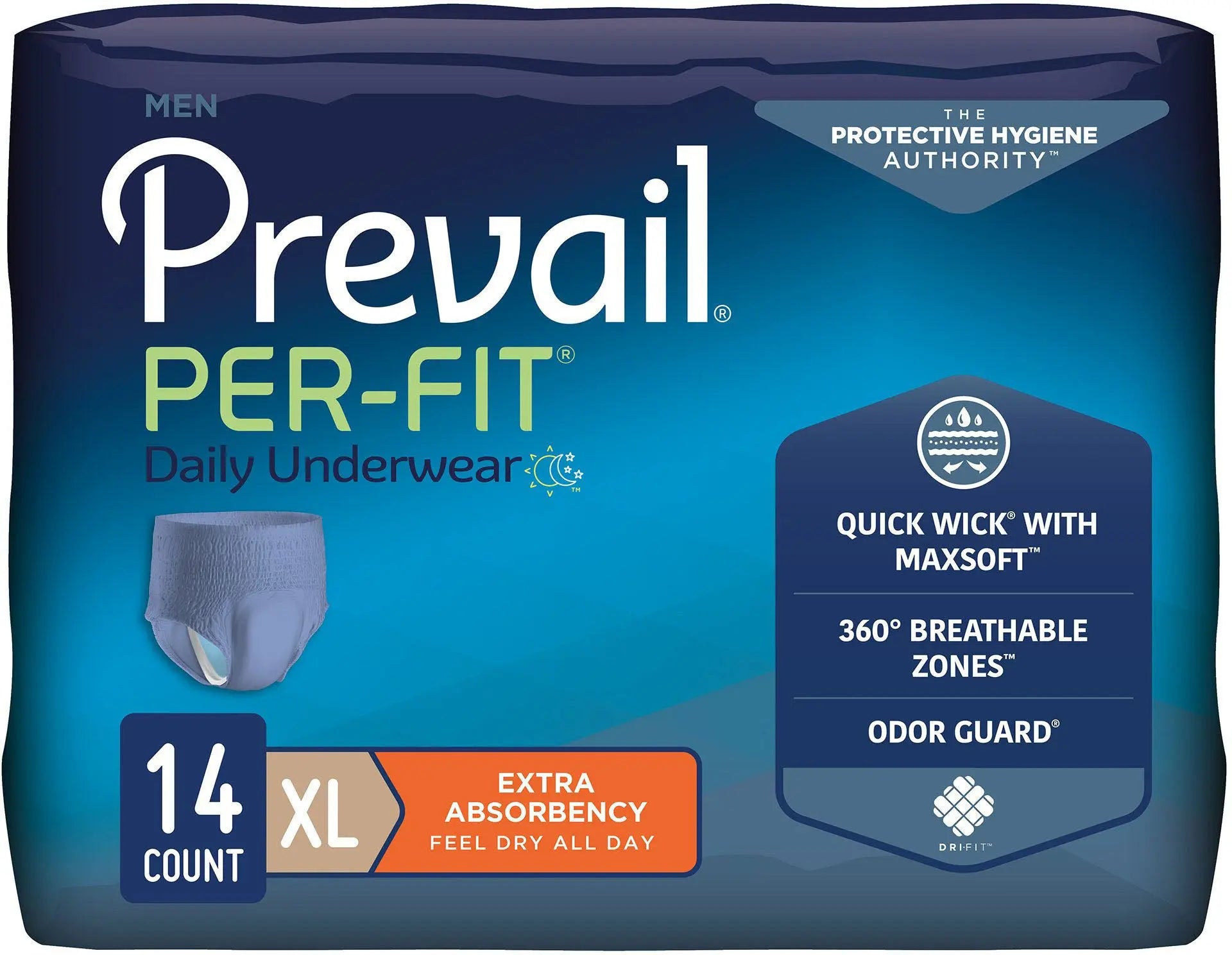 Prevail Per-Fit Men Male Adult Absorbent Underwear