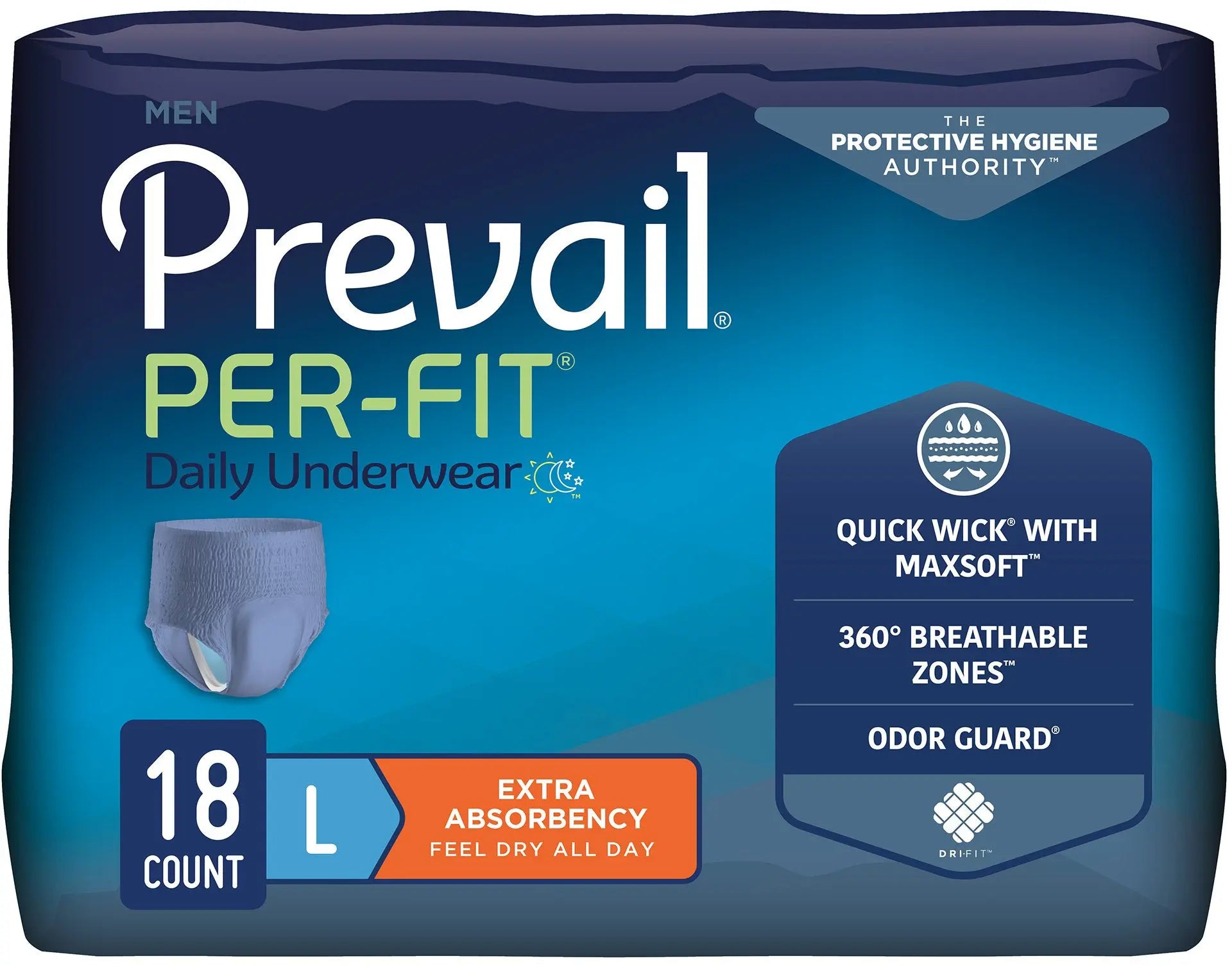 Prevail Per-Fit Men Male Adult Absorbent Underwear