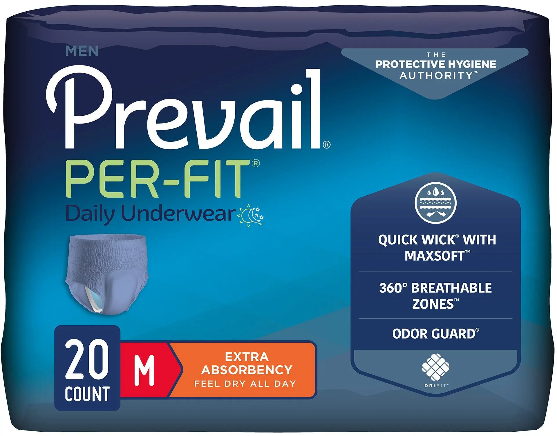 Prevail Per-Fit Men Male Adult Absorbent Underwear