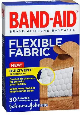 Band-Aid Flexible Fabric Tan Adhesive Strip