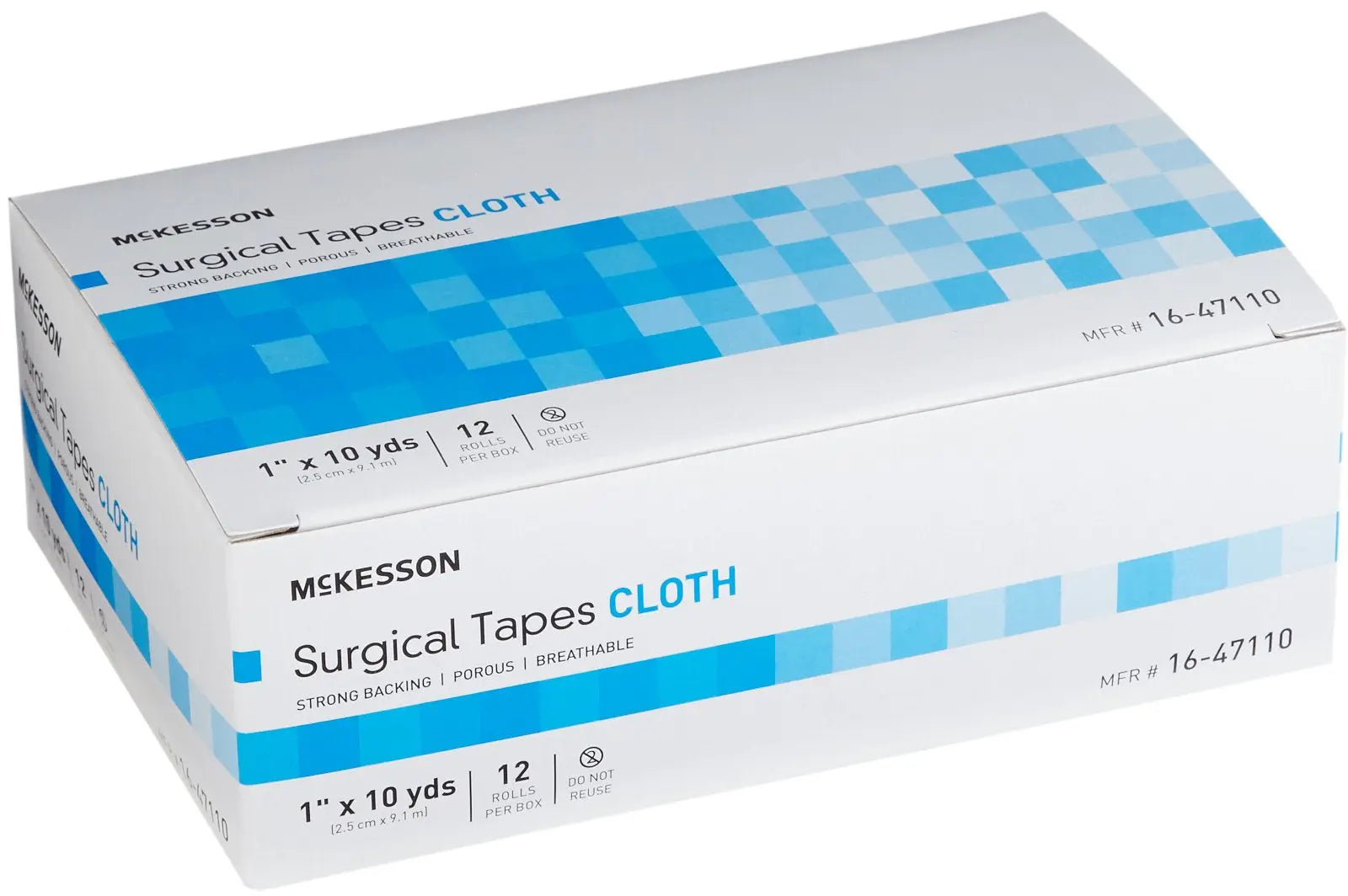 McKesson Silk-Like Cloth Medical Tape, 3 Inch x 10 Yard, White