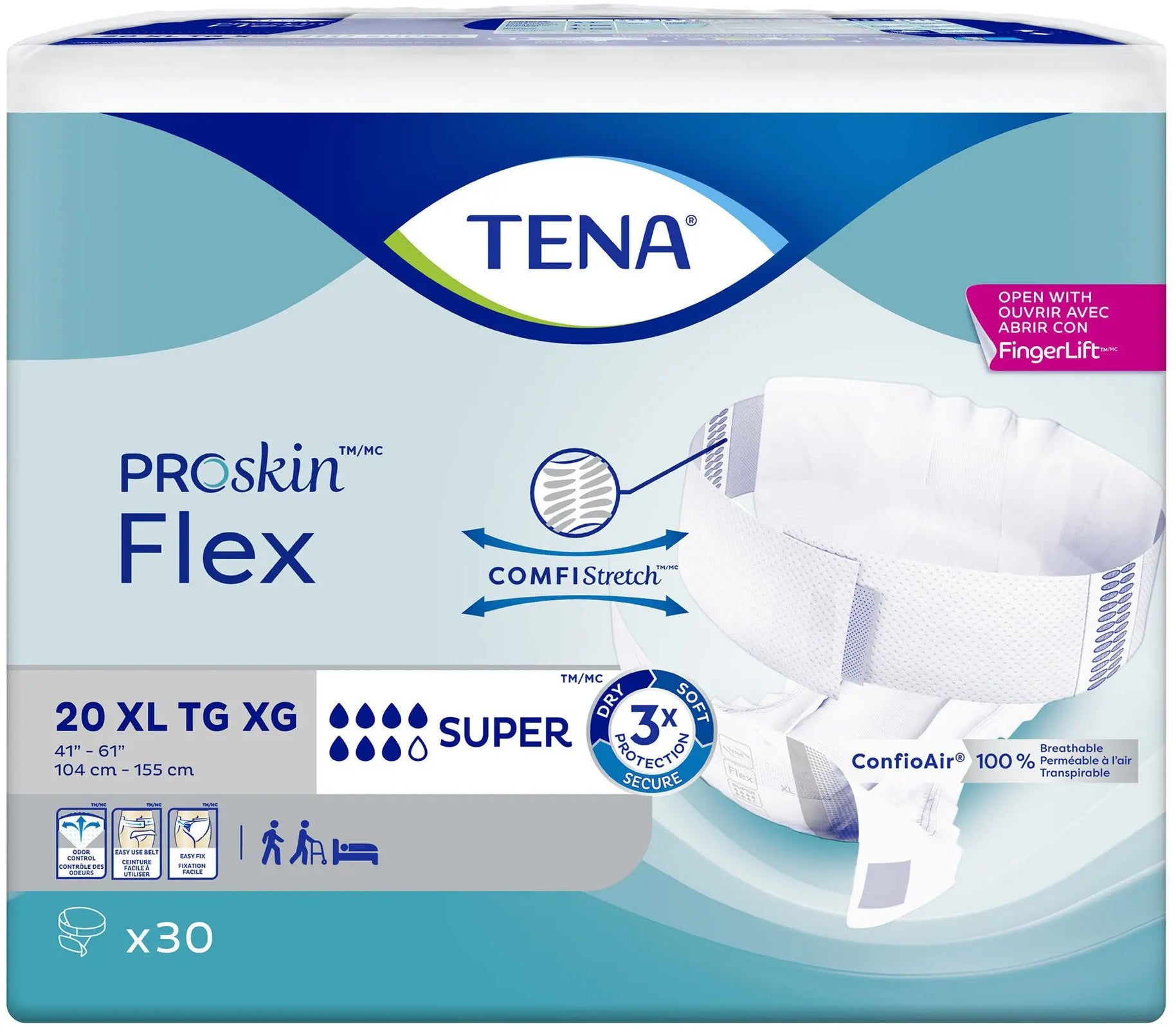 TENA ProSkin Flex Super Unisex Adult Incontinence Belted Undergarment