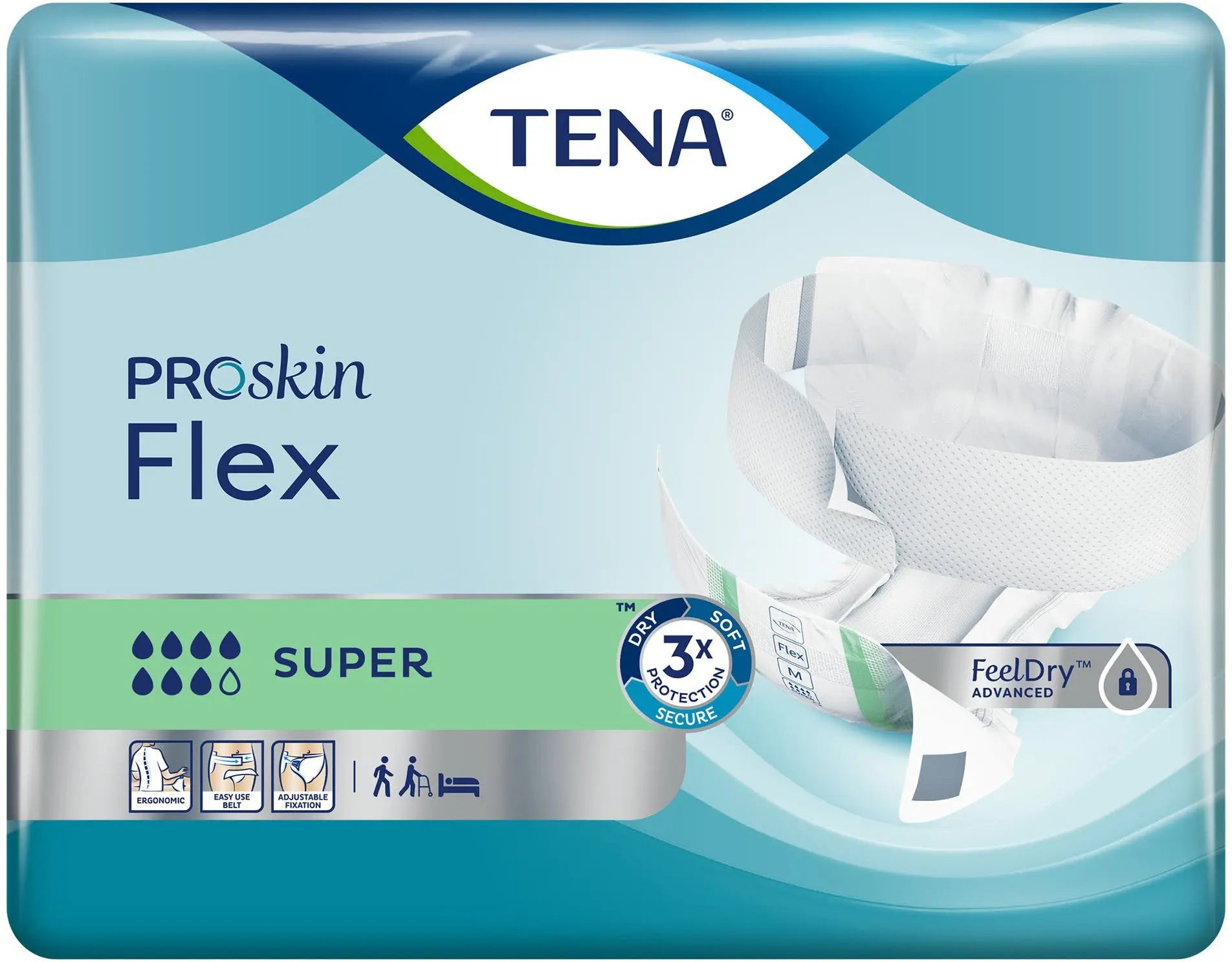 TENA ProSkin Flex Super Unisex Adult Incontinence Belted Undergarment