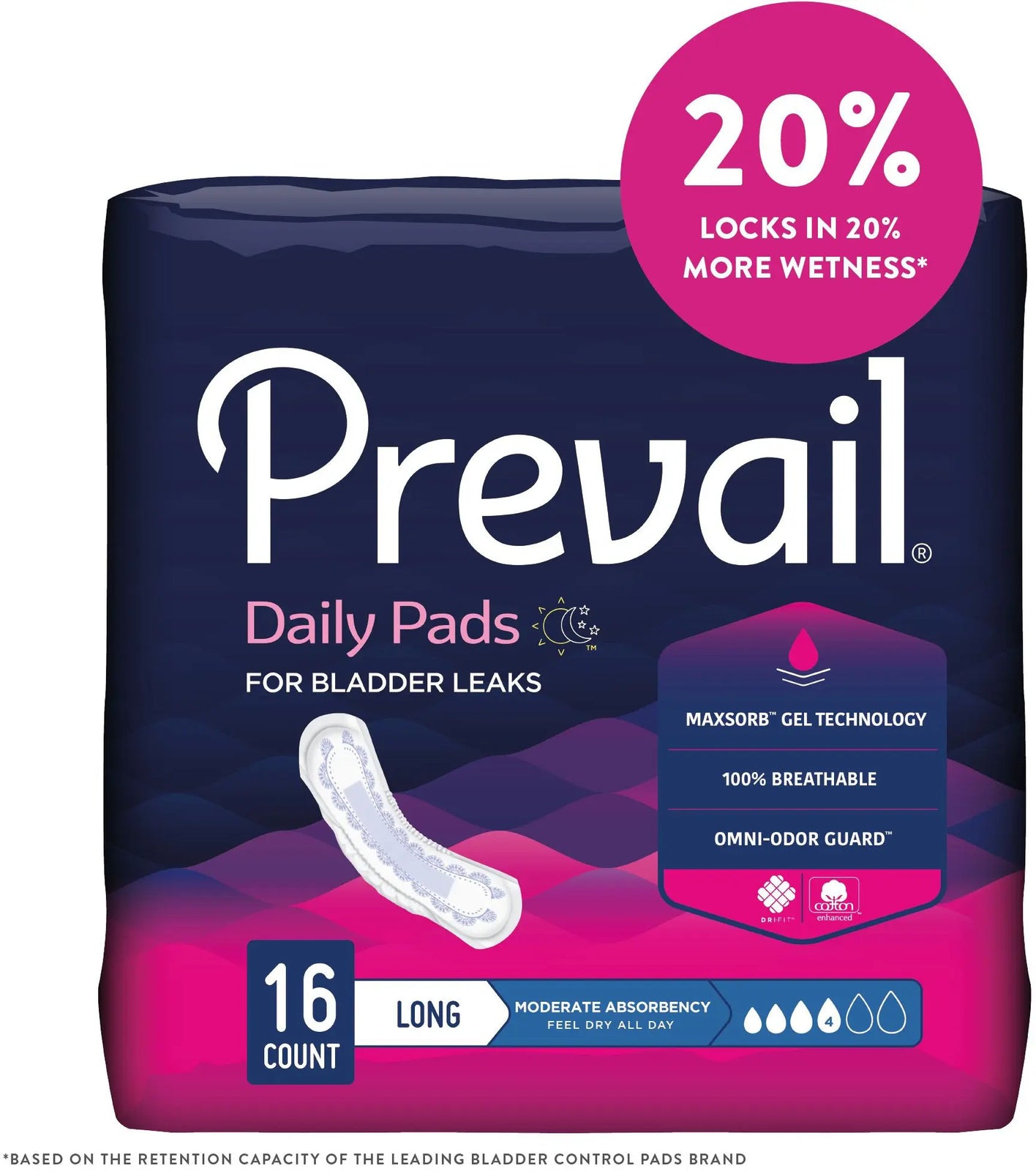 Prevail Daily Pads Bladder Control Pad