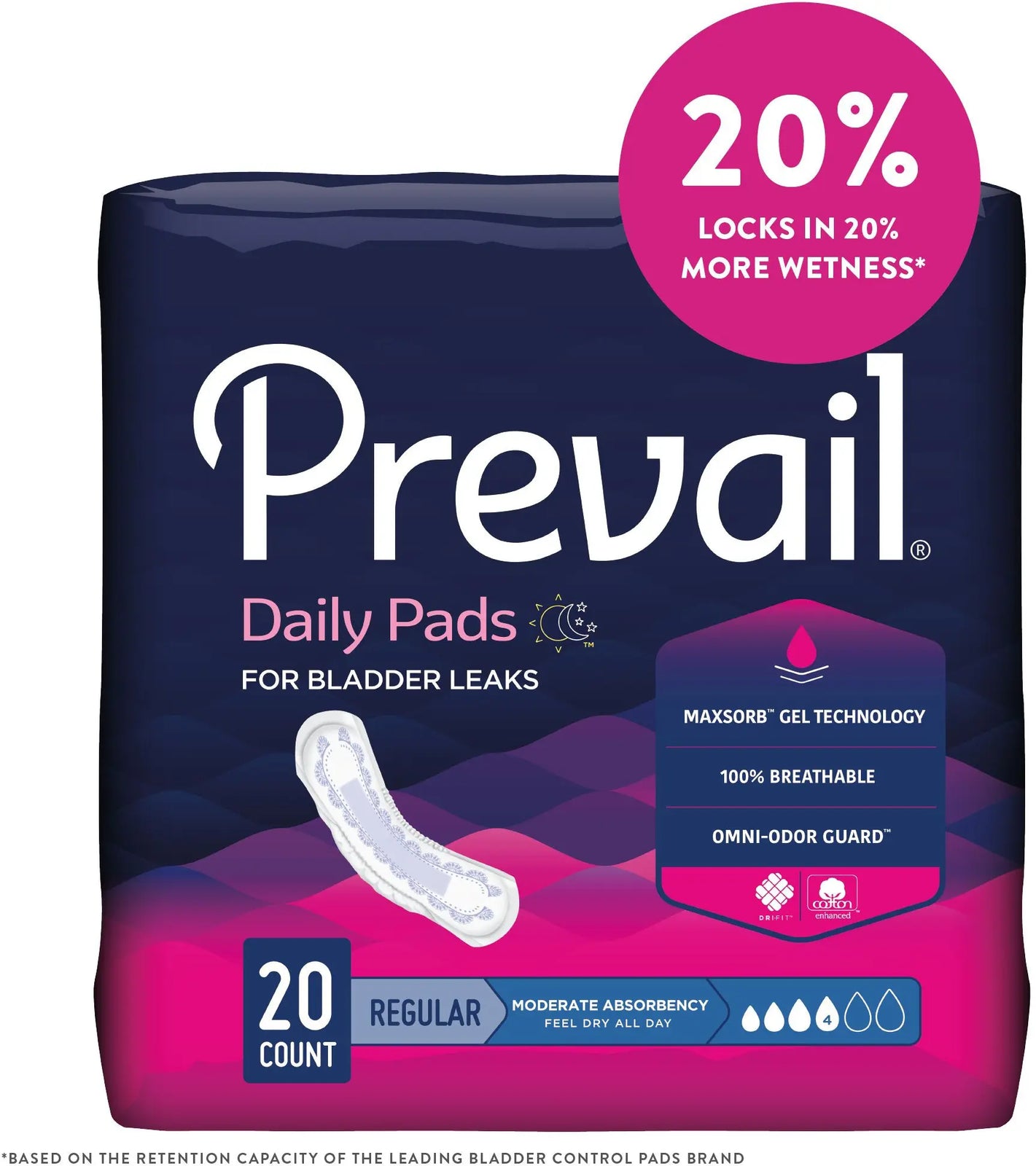 Prevail Daily Pads Bladder Control Pad