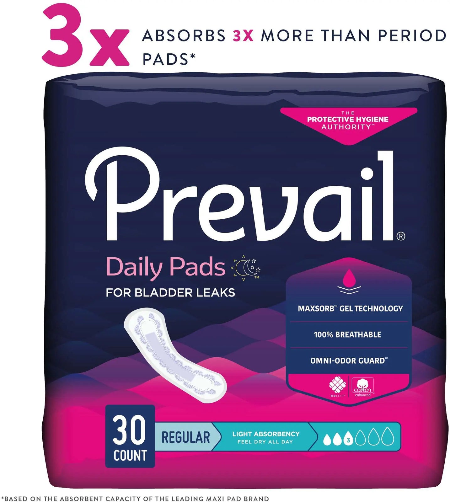 Prevail Daily Pads Bladder Control Pad