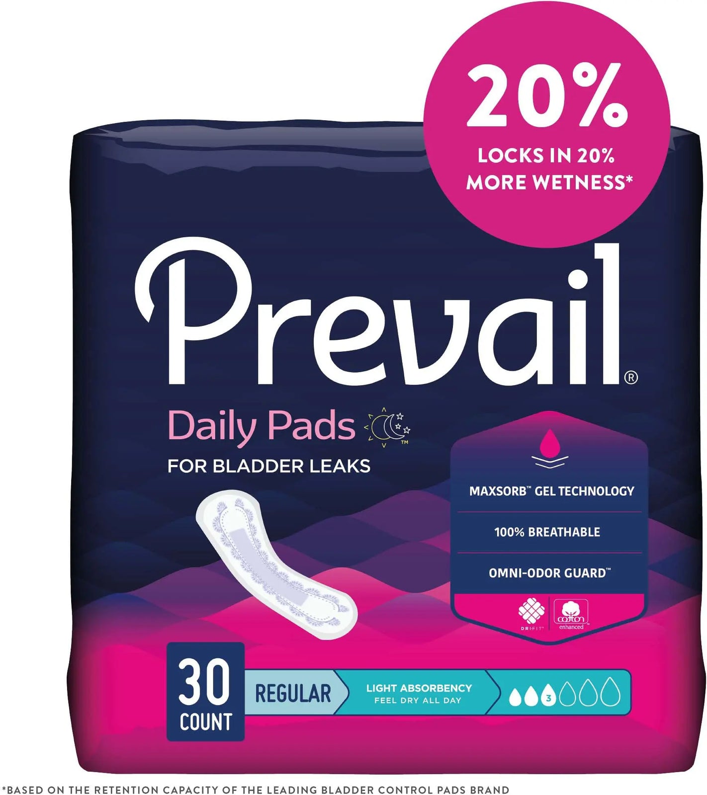 Prevail Daily Pads Bladder Control Pad