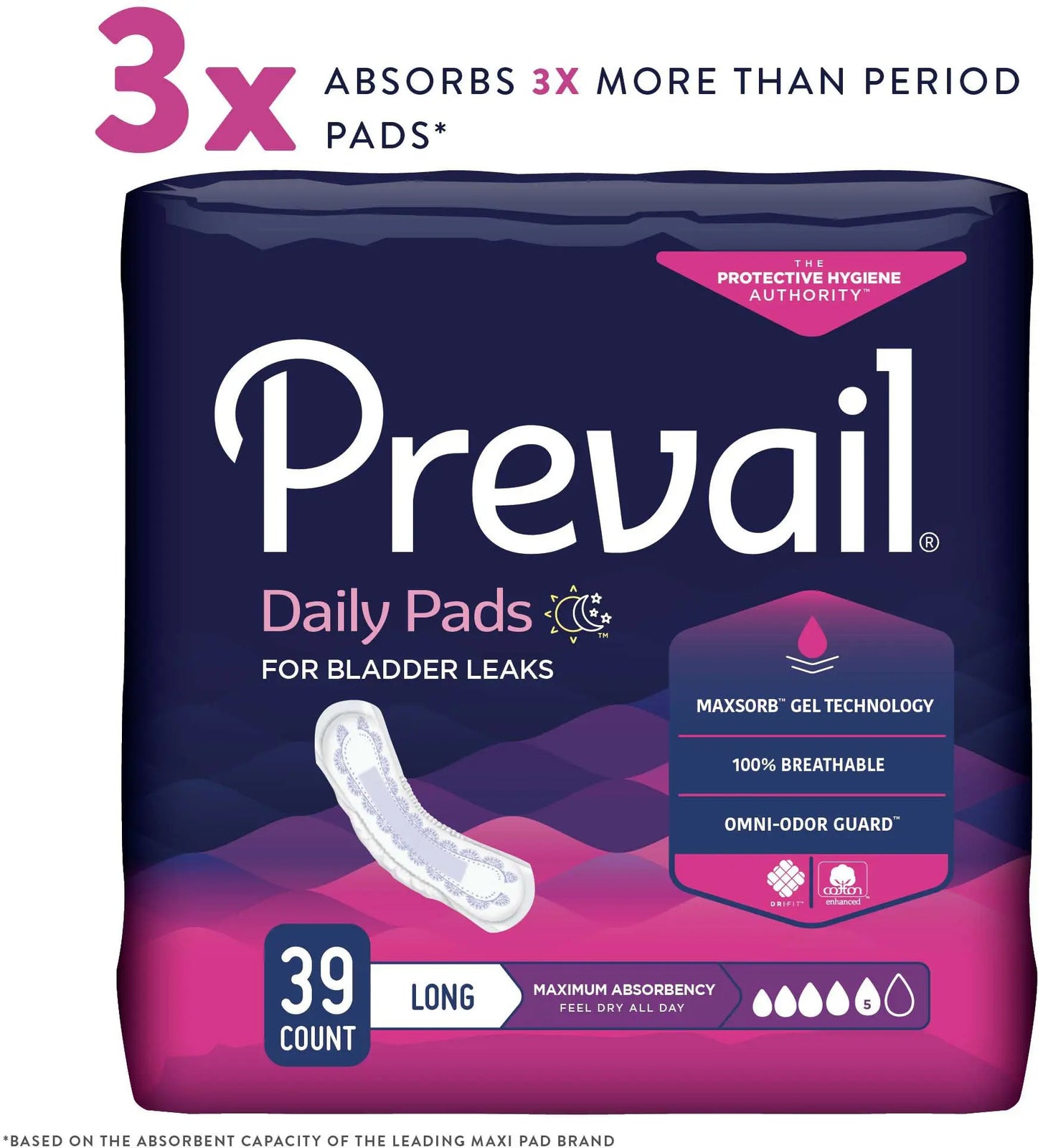 Prevail Daily Pads Bladder Control Pad