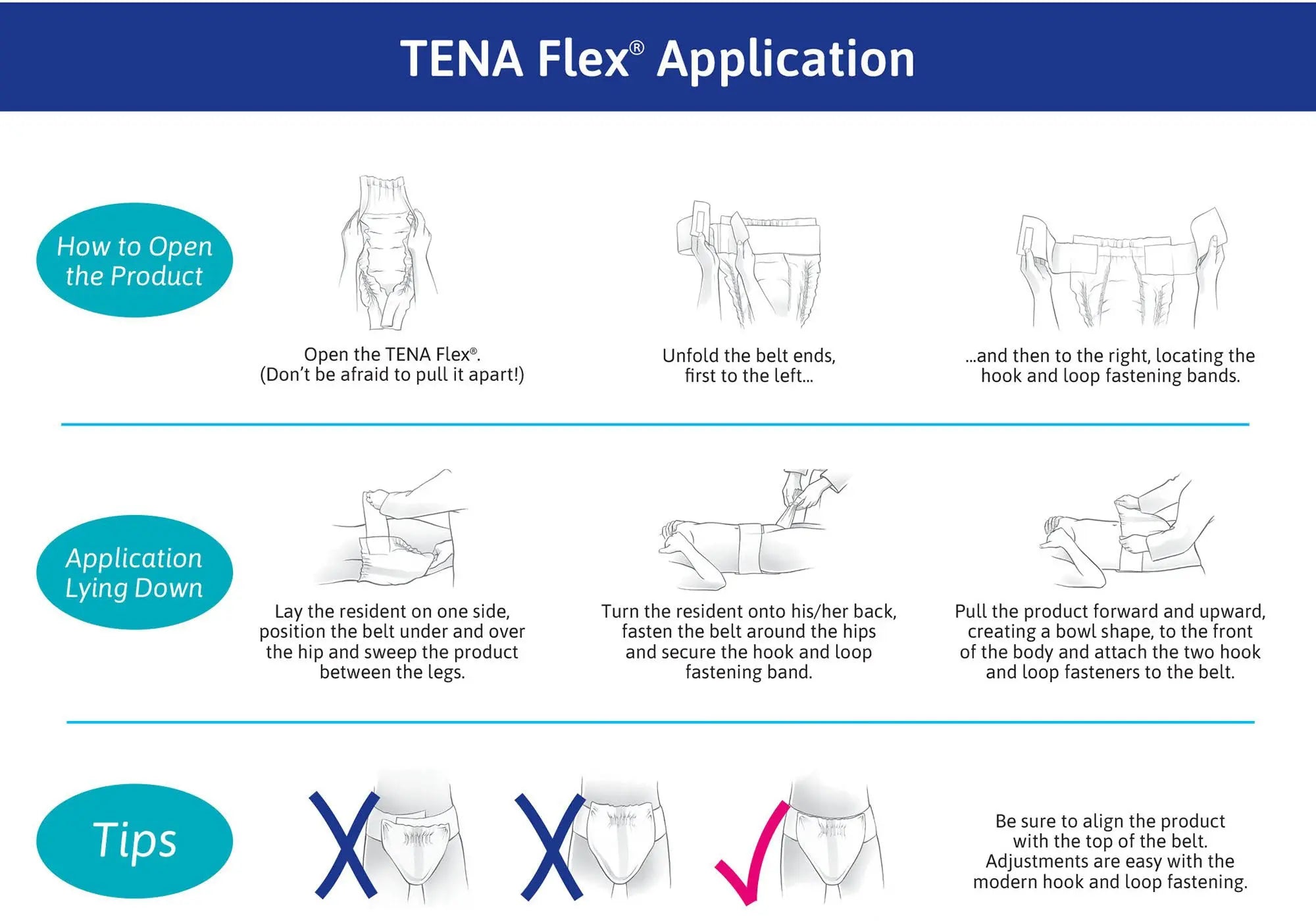 TENA ProSkin Flex Maxi Unisex Adult Incontinence Belted Undergarment