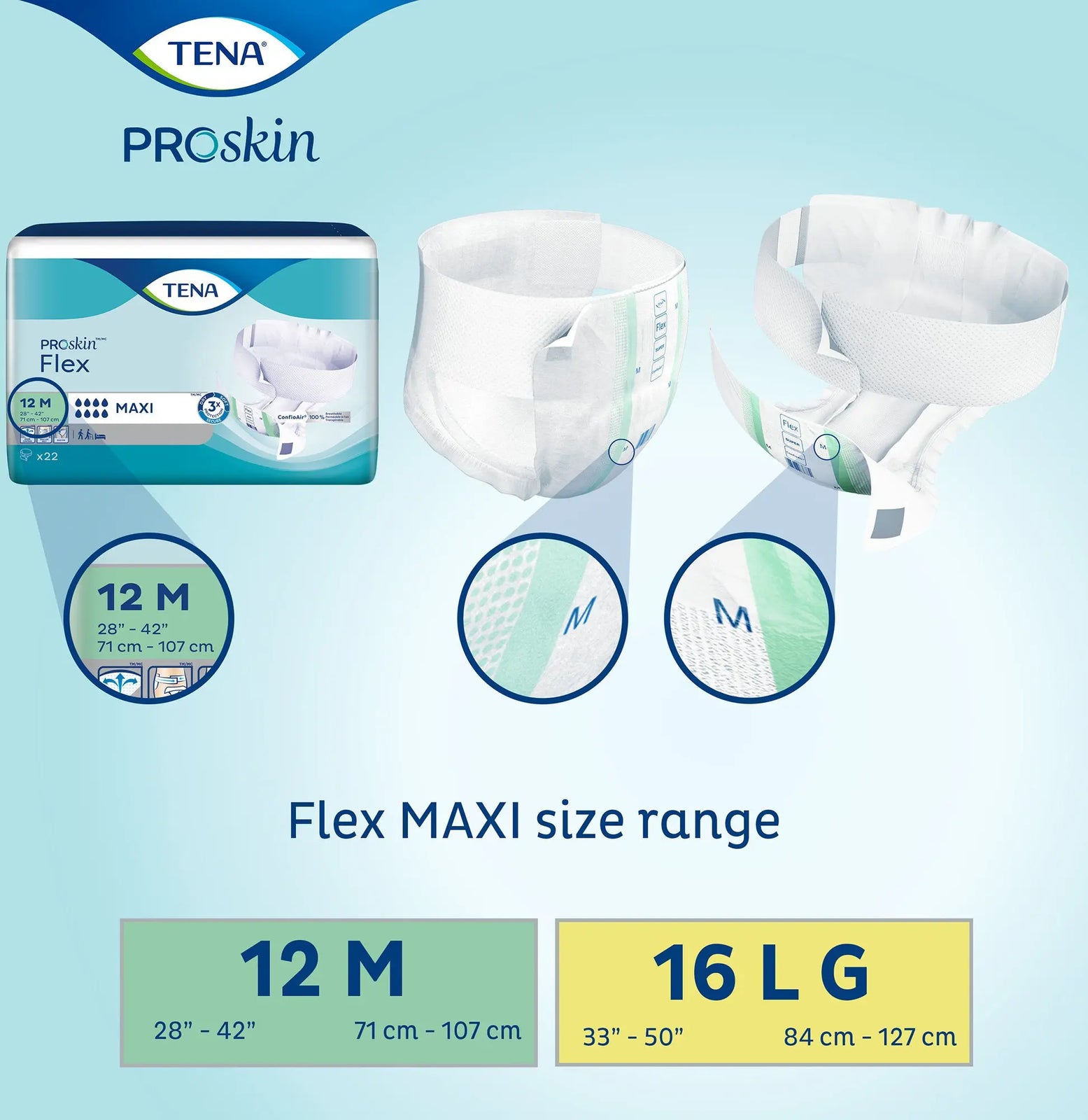 TENA ProSkin Flex Maxi Unisex Adult Incontinence Belted Undergarment