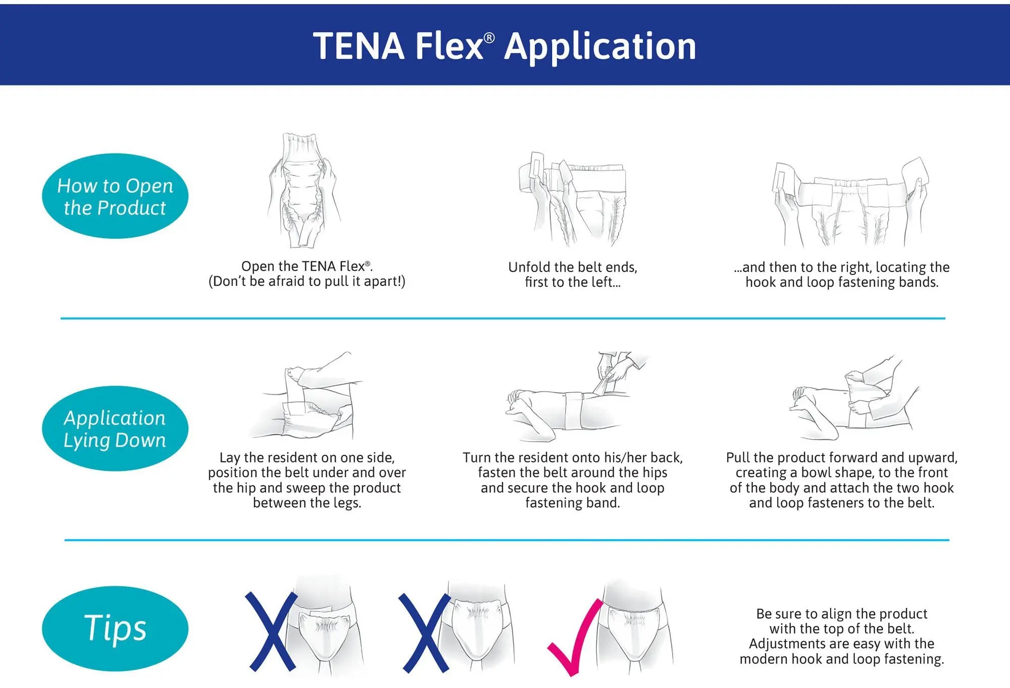 TENA ProSkin Flex Maxi Unisex Adult Incontinence Belted Undergarment