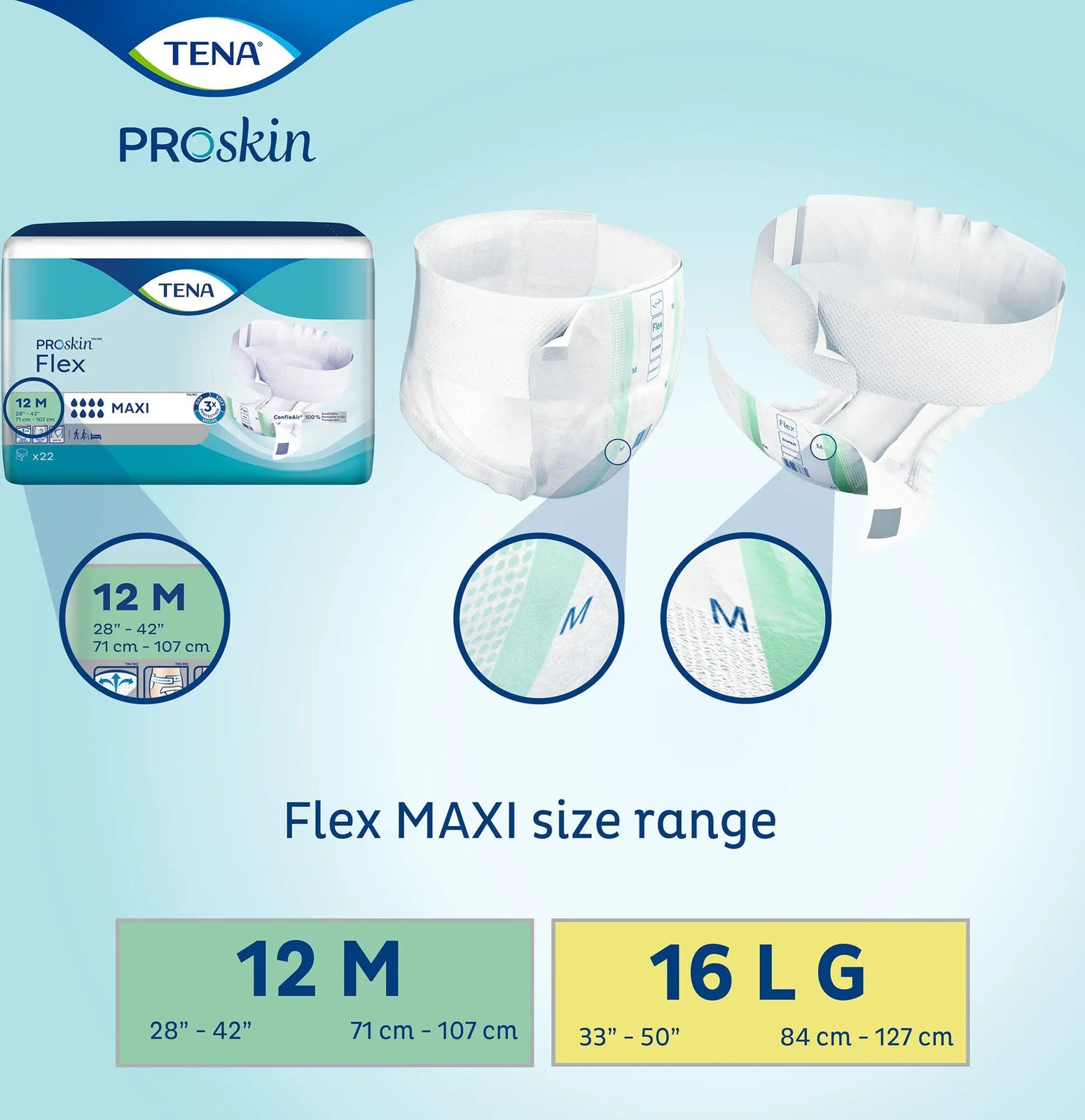 TENA ProSkin Flex Maxi Unisex Adult Incontinence Belted Undergarment