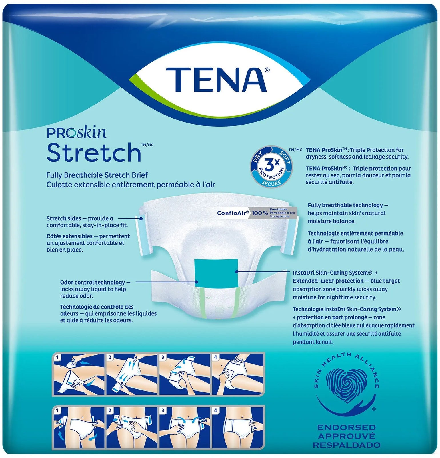 TENA ProSkin Stretch Super Unisex Adult Incontinence Brief