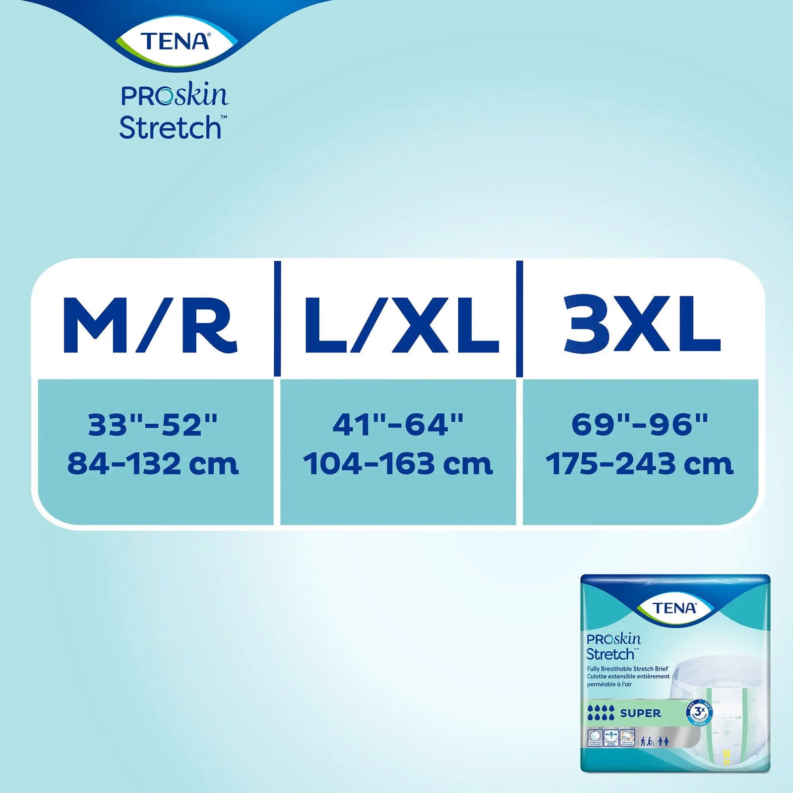 TENA ProSkin Stretch Super Unisex Adult Incontinence Brief