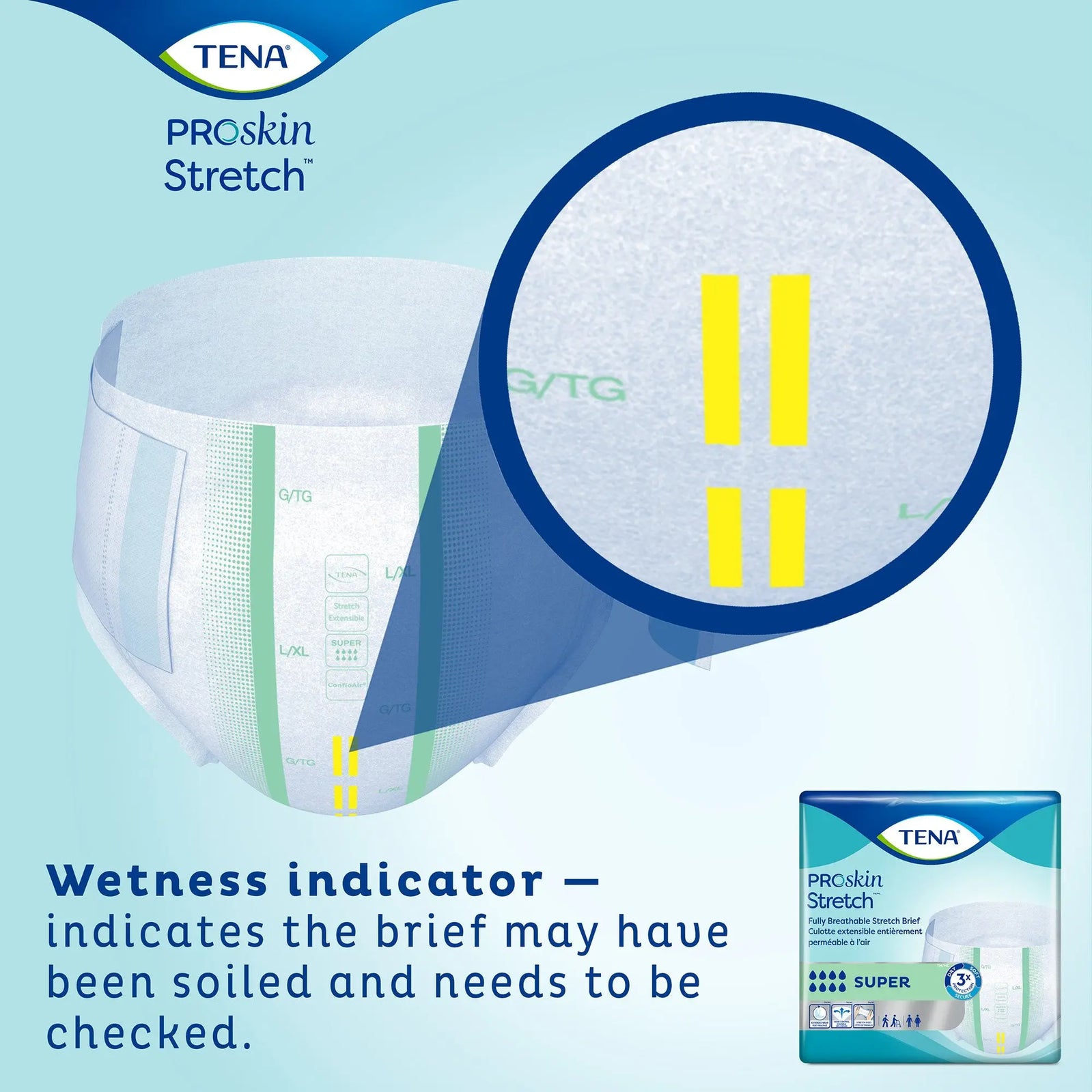 TENA ProSkin Stretch Super Unisex Adult Incontinence Brief