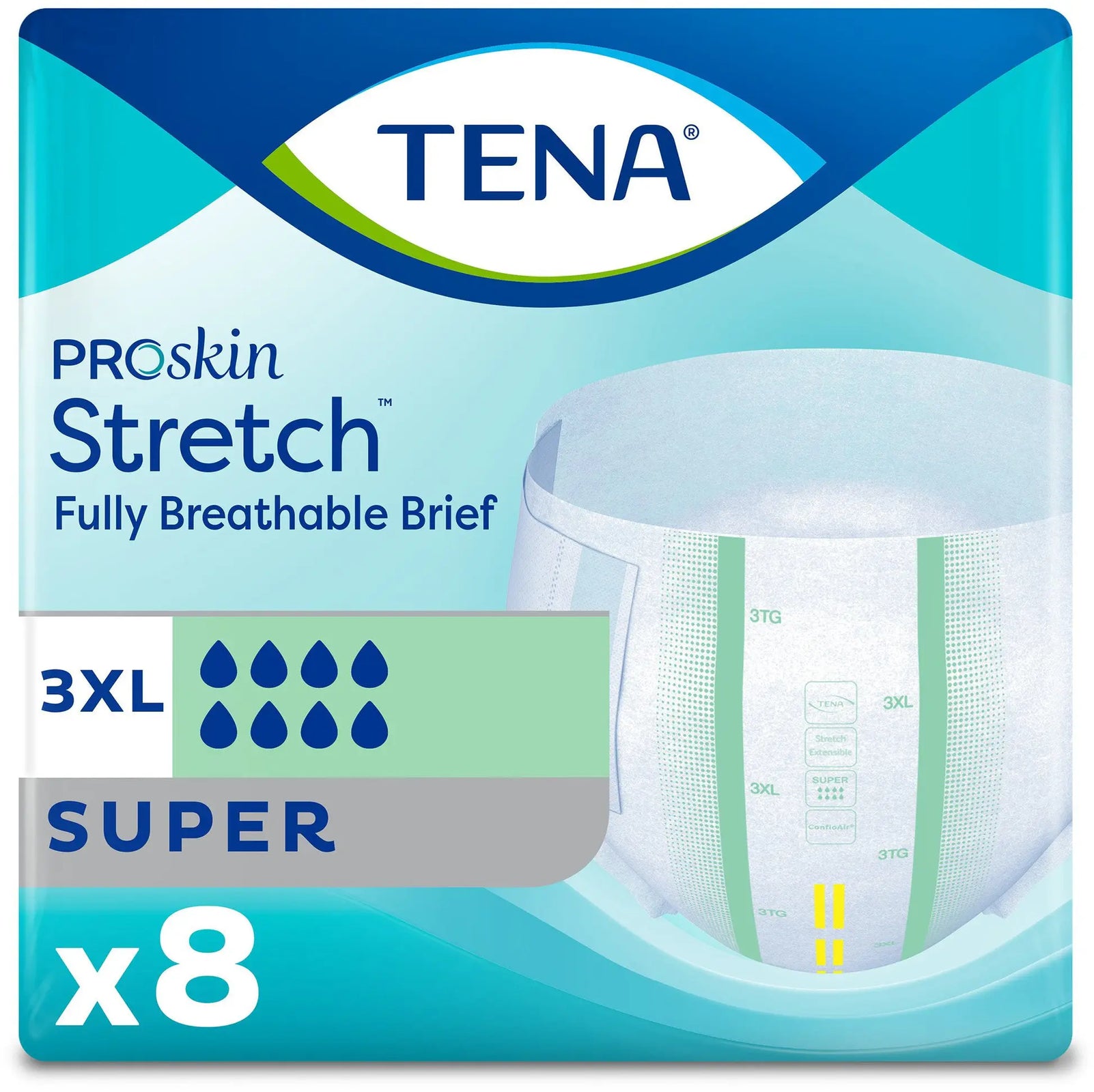 TENA ProSkin Stretch Super Unisex Adult Incontinence Brief